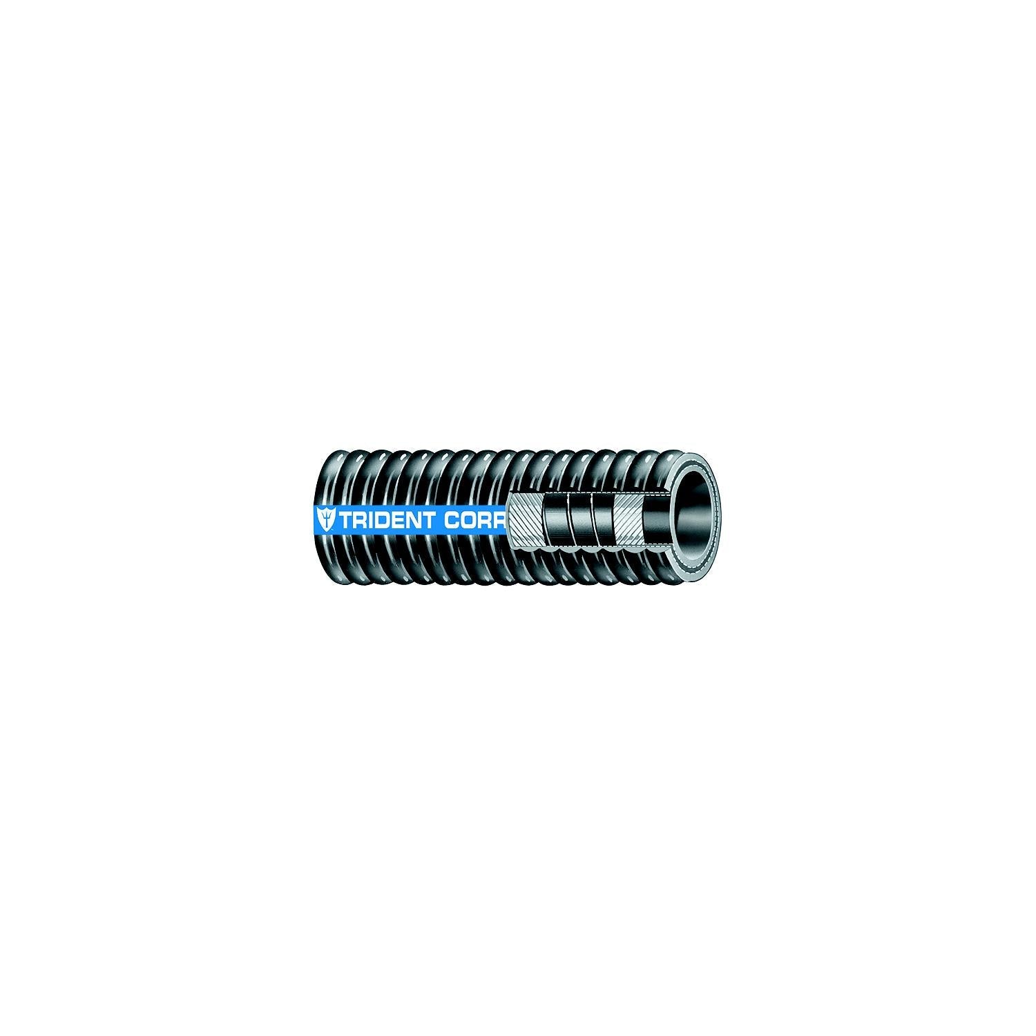 Trident 252-5004 Trident Flex Corrugated Hardwall Exhaust Hose, 5" x 12.5'