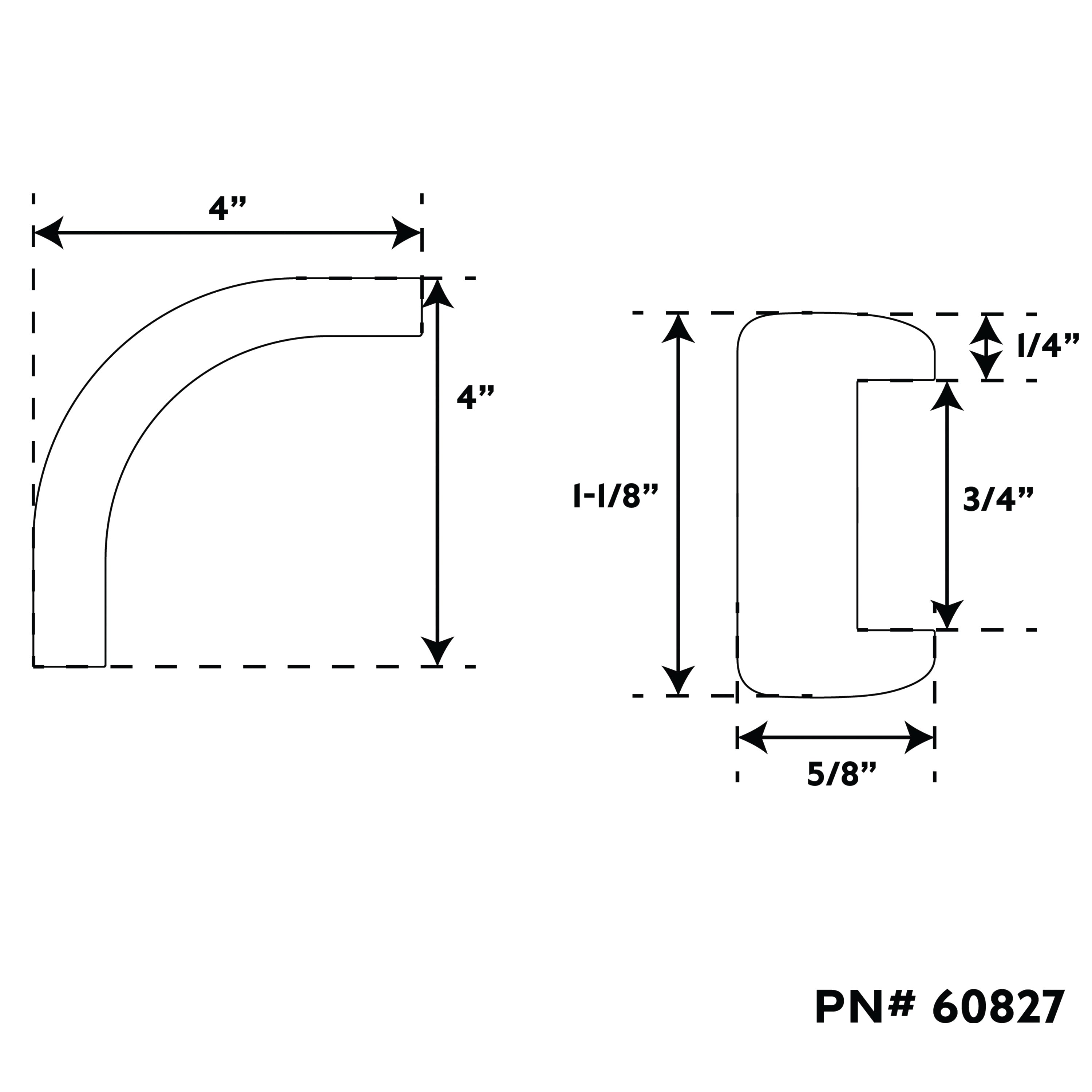 Whitecap 60827 3/4” Track Outside Corner Bulkhead Molding