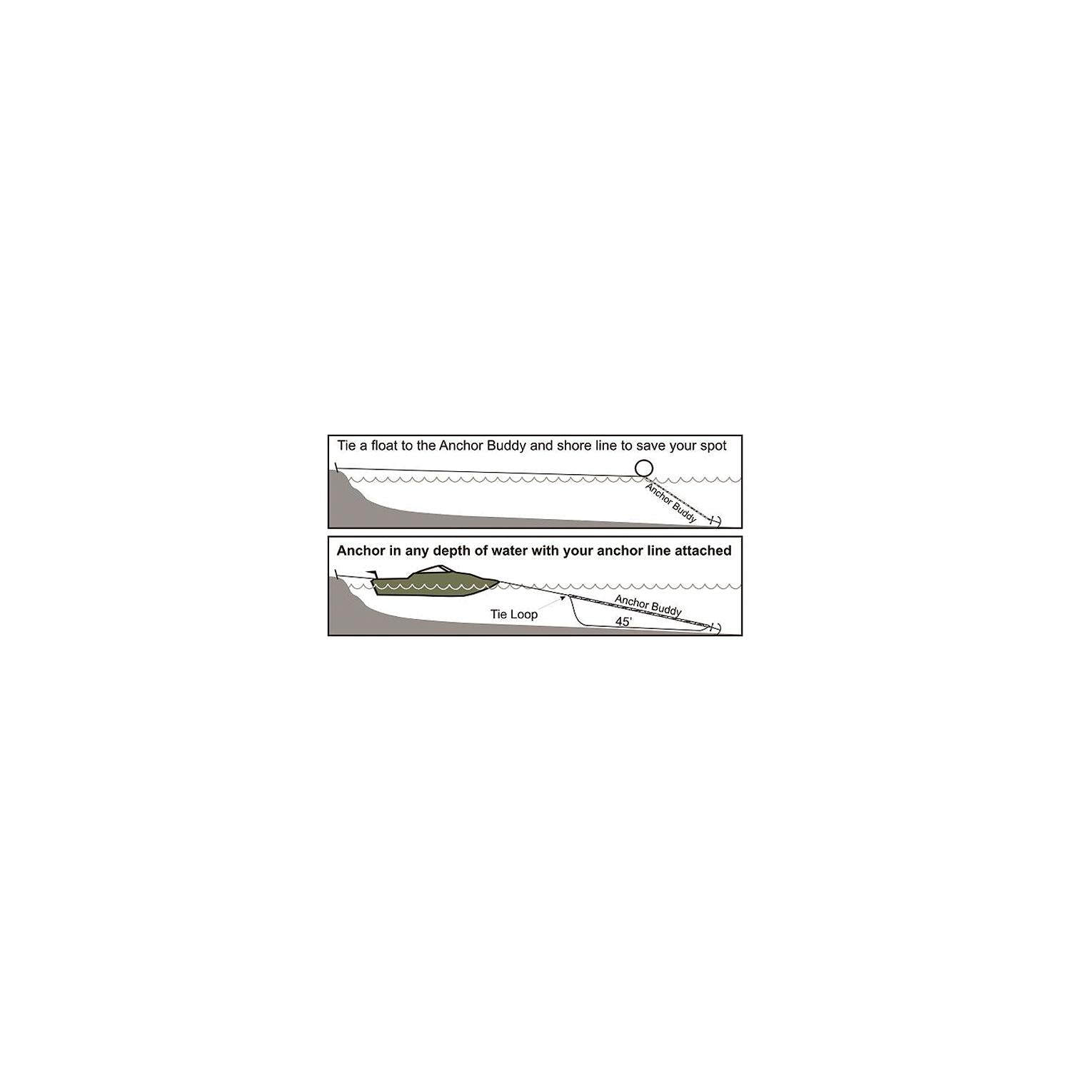 Tuggy Products SWAB-B Shallow Water Anchor Buddy, Black