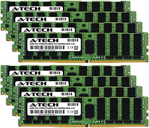 A-Tech 64GB Kit (2x32GB) DDR4 2400MHz PC4-19200 ECC LRDIMM 4Rx4 Quad Rank 1.2V Load Reduced DIMM 288-Pin Server RAM Memory Upgrade Modules (A-Tech Enterprise Series)|B0BPN3X471