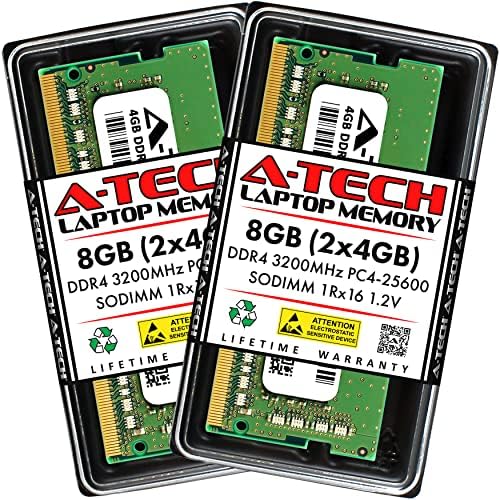A-Tech 32GB (2x16GB) DDR4 3200 MHz SODIMM PC4-25600 (PC4-3200AA) CL22 Non-ECC Laptop RAM Memory Modules|B08KTRP13V