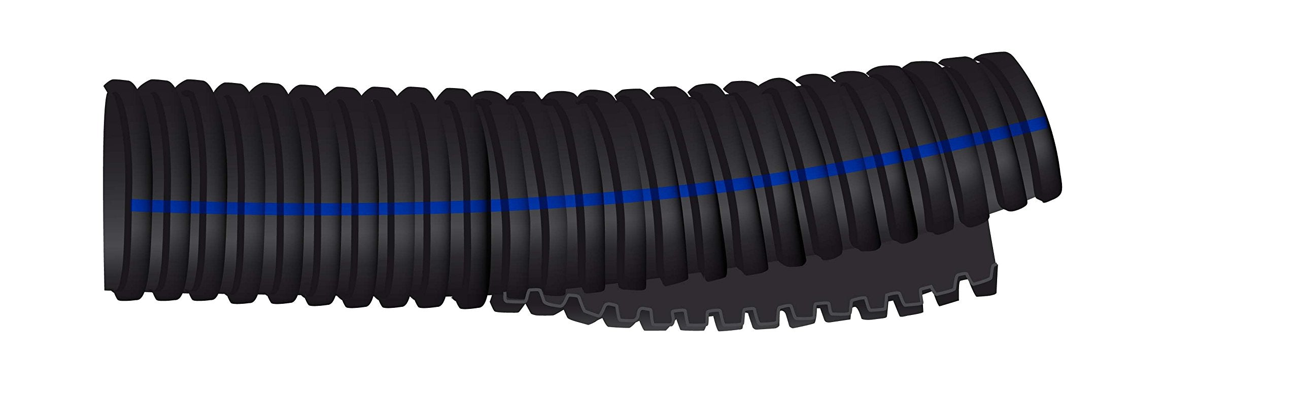 Shield 16-128-0146B-1 Shields Marine Split Wire Conduit Flexible Flame Retardant, Black 50' Hose