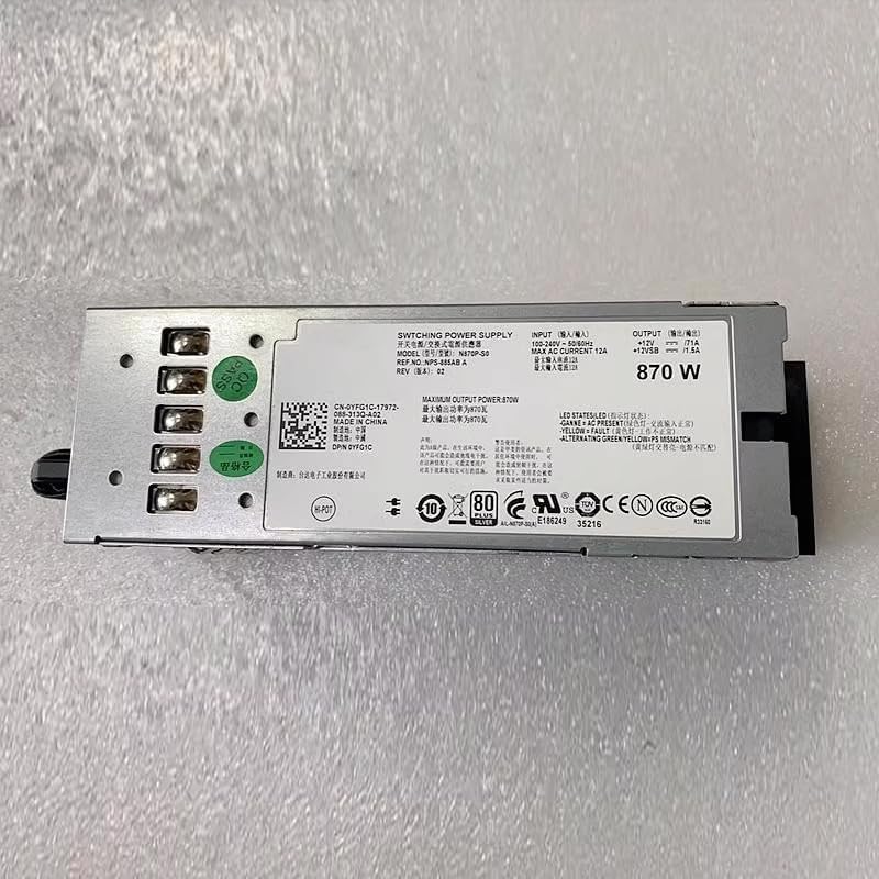 N870P-S0 A870P-00 0YFG1C 870W 12V 71A Original for R710 Server Power Supply NPS-885AB A YFG1C 7NVX8 07NVX8