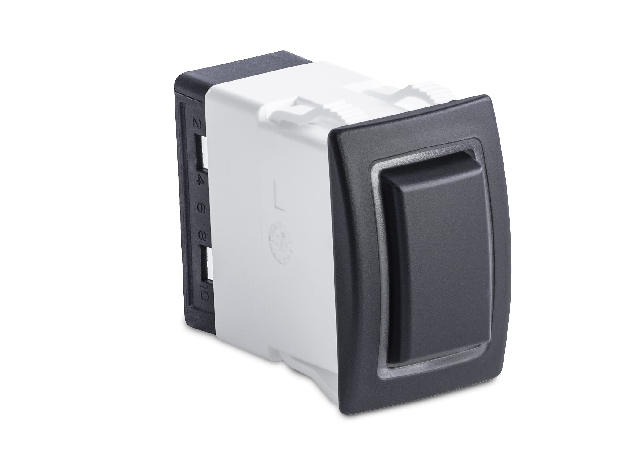 Sierra RK40640B Rocker Switch w/Halo LED Light, ON OFF ON, SPST, Blue
