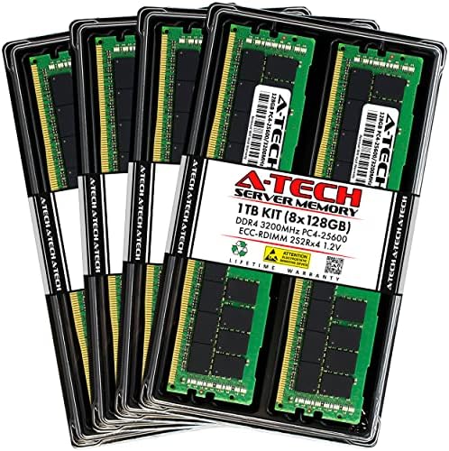 A-Tech 8GB Kit (2x4GB) DDR4 2133MHz PC4-17000 ECC RDIMM 1Rx8 Single Rank 1.2V ECC Registered DIMM 288-Pin Server & Workstation RAM Memory Upgrade Modules (A-Tech Enterprise Series)|B0DYKYPT2W