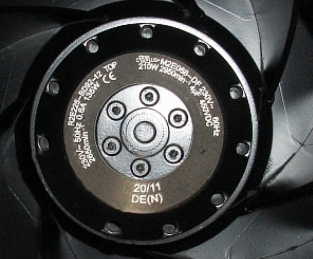 R2E225-BD92-12 230VAC 0.6A 135/210W 2650/2950min 4uf 225cm 50Hz Cooling Fan - aloinfousa.com