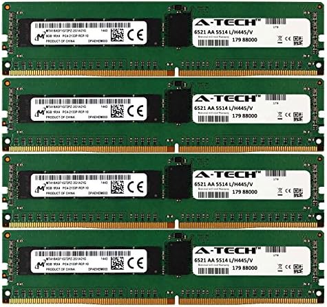 A-Tech Micron IC DDR4 24GB Kit 3X 8GB 1Rx4 PC4-17000 2133MHz for Dell PowerEdge R730xd R730 R630 T630 R430 R530 C4130 H8PGNC Memory RAM