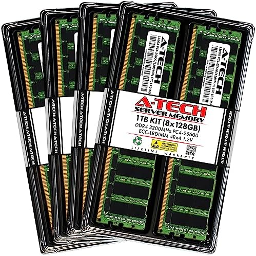 A-Tech 64GB Kit (2x32GB) DDR4 2400MHz PC4-19200 ECC LRDIMM 4Rx4 Quad Rank 1.2V Load Reduced DIMM 288-Pin Server RAM Memory Upgrade Modules (A-Tech Enterprise Series)|B0BPN3X471