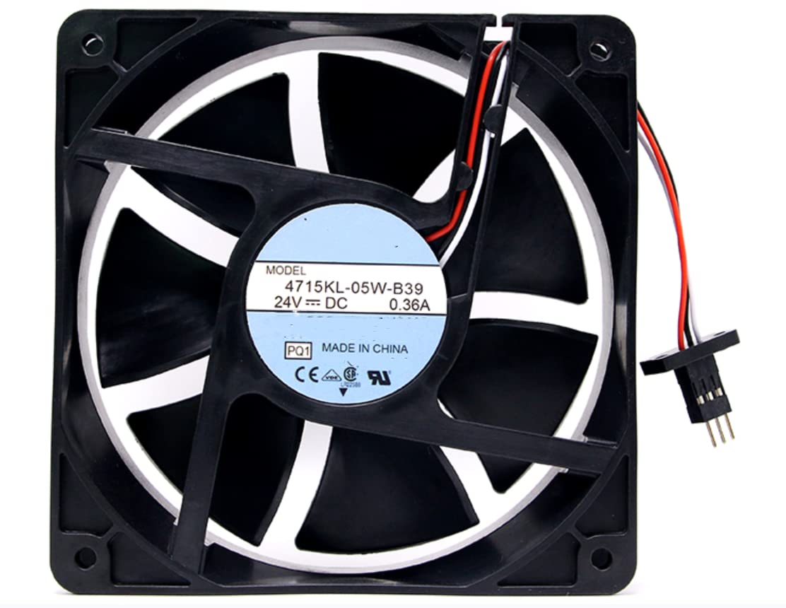 for 4715KL-05W-B39 24V 0.36A 3300RPM 9.6W 47DB 120X120X38MM 3-Wire Cooling Fan
