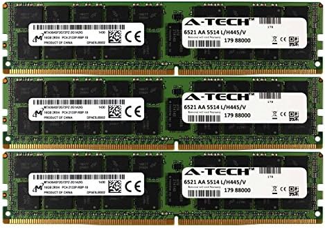 A-Tech Micron IC DDR4 64GB Kit 8X 8GB 1Rx4 PC4-17000 2133MHz for Dell PowerEdge R730xd R730 R630 T630 R430 R530 C4130 H8PGNC Memory RAM