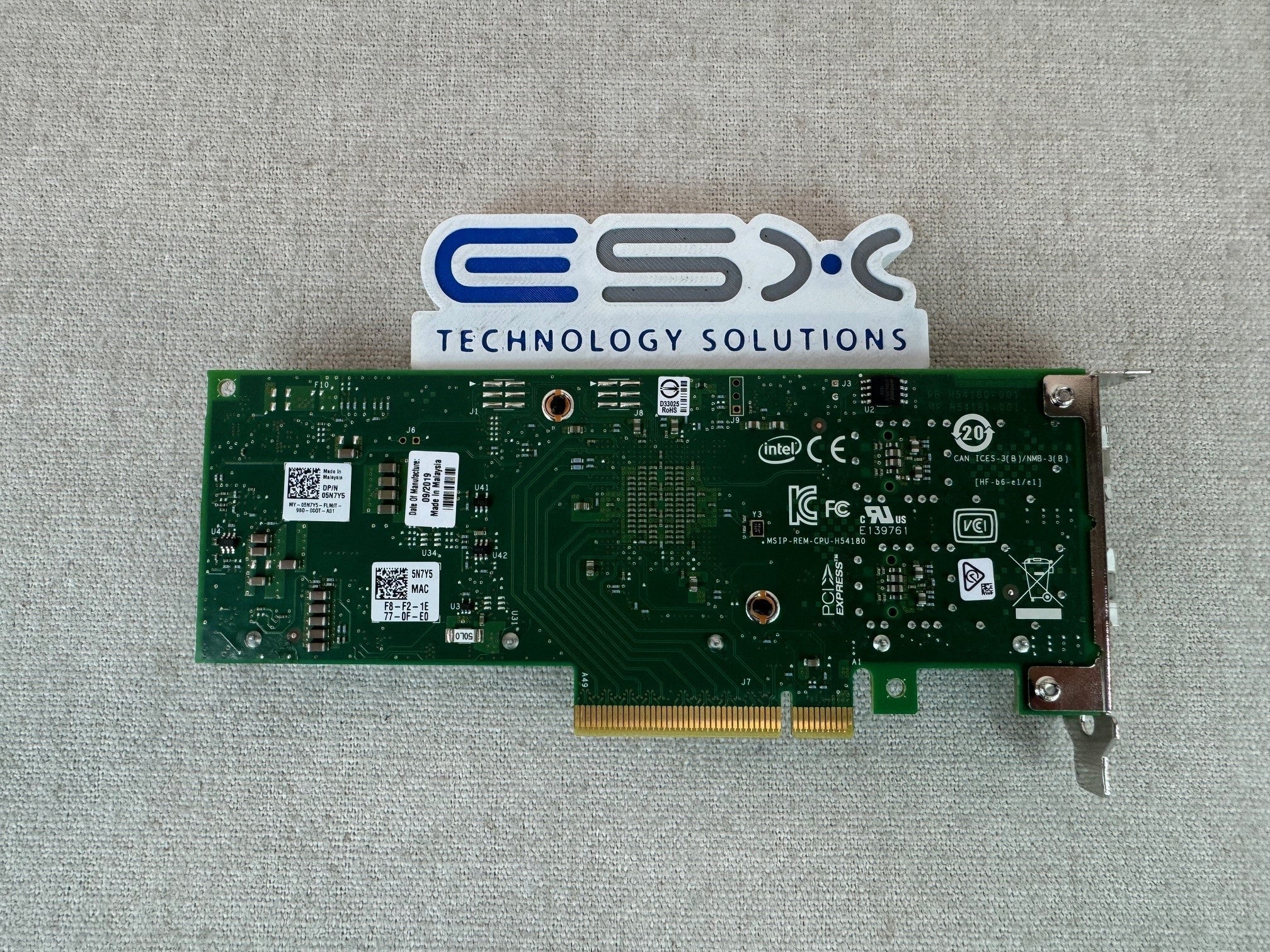 Dell 5N7Y5 Intel X710-DA2 Dual Port 10G SFP+ Converged Network Adapter Low Pro