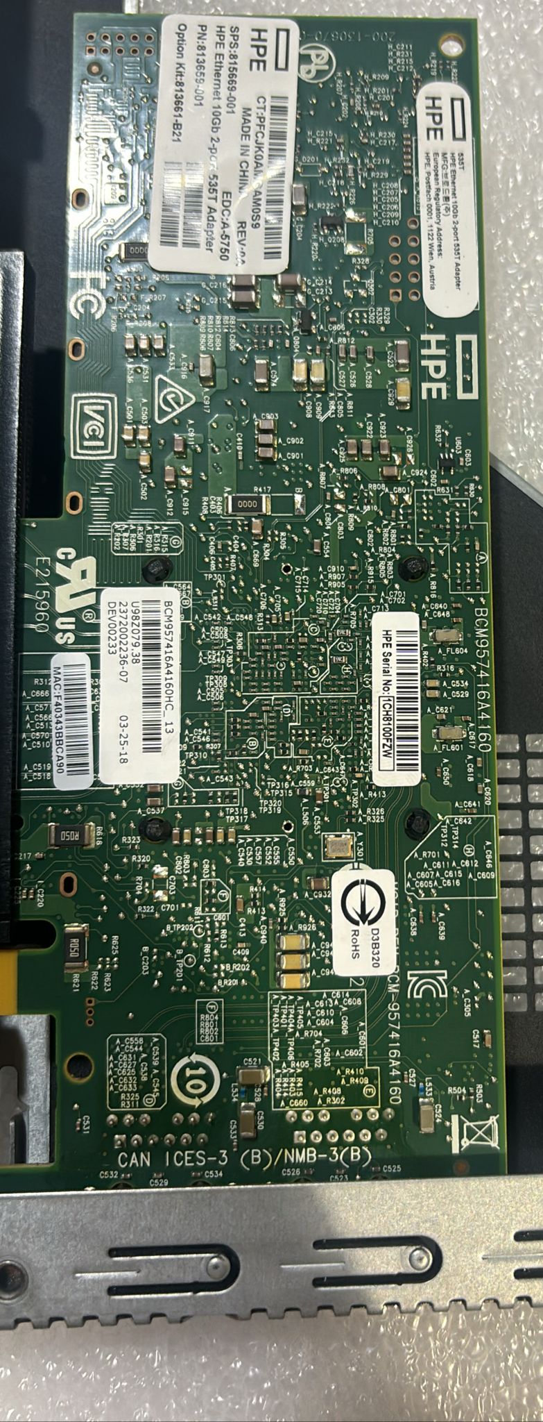HPE 535T 813659-001 - 2-Port 10GbE Ethernet Adapter | Alo Tech Solutions