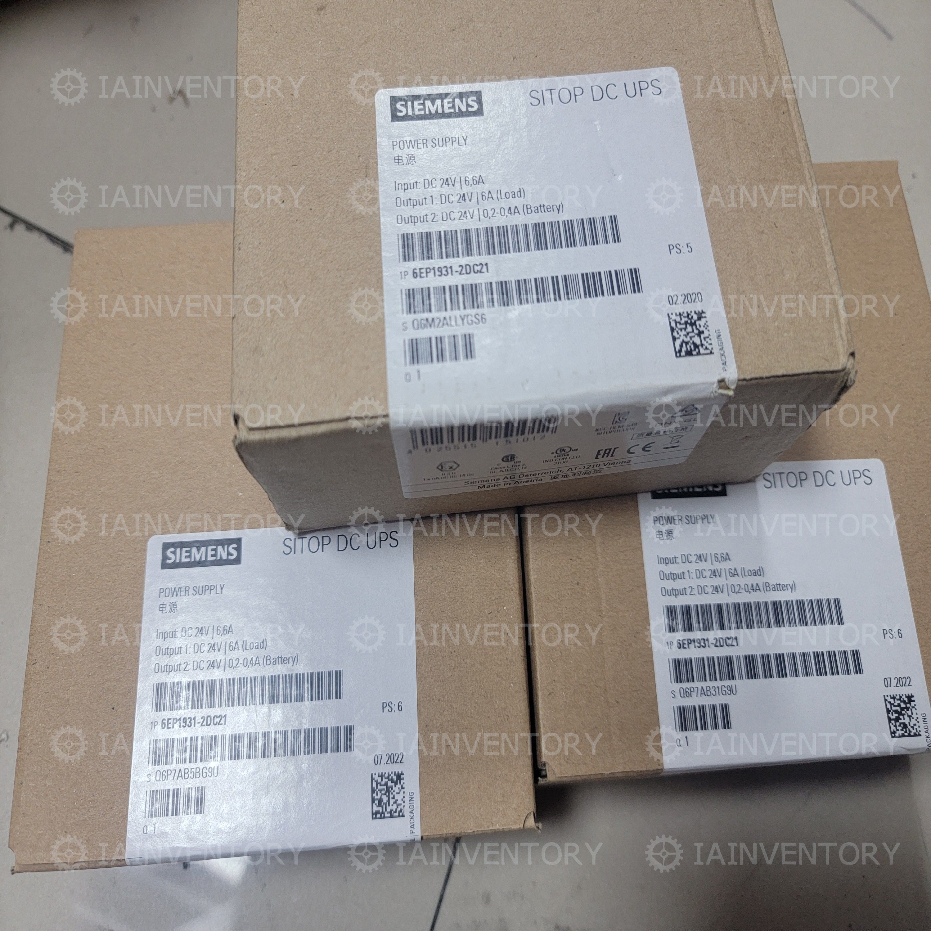 Siemens Sitop DC Power Supply 6EP1931-2DC21 Input 24VDC 6.6A Output 1:24VDC