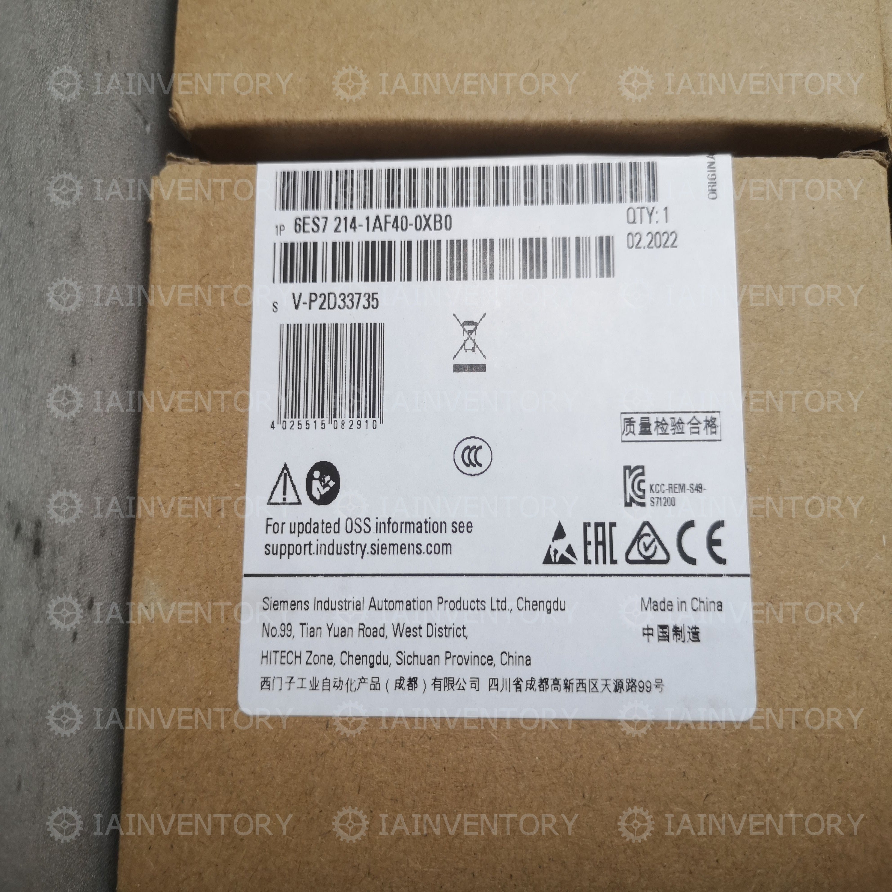 Siemens6ES7214-1AF40-0XB0 Controller 6ES7 214-1AF40-0XB0