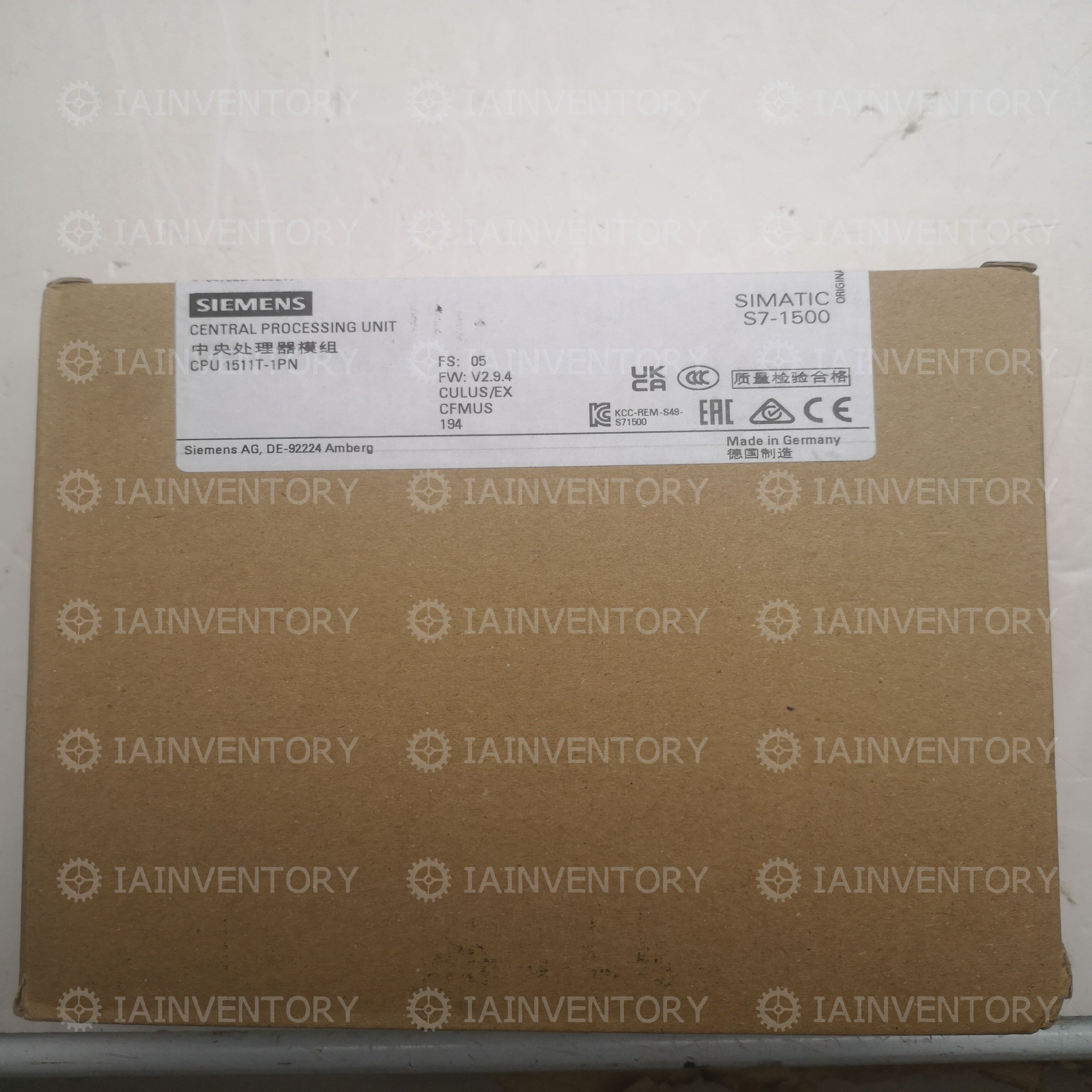 1PCSSIEMENS 6ES7 511-1TK01-0AB0 6ES7511-1TK01-0AB0