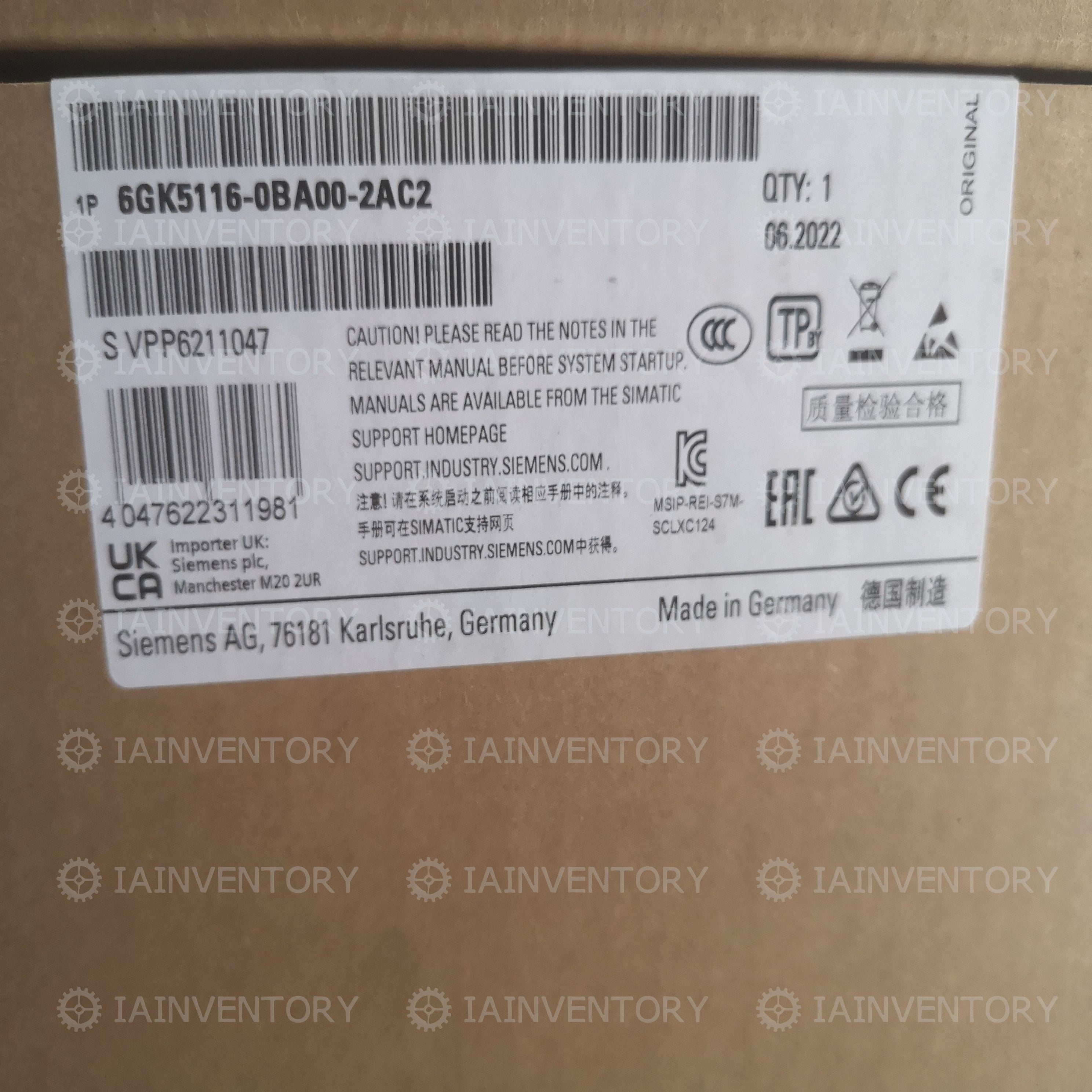 Siemens 6GK5116-0BA00-2AC2 6GK5 116-0BA00-2AC2