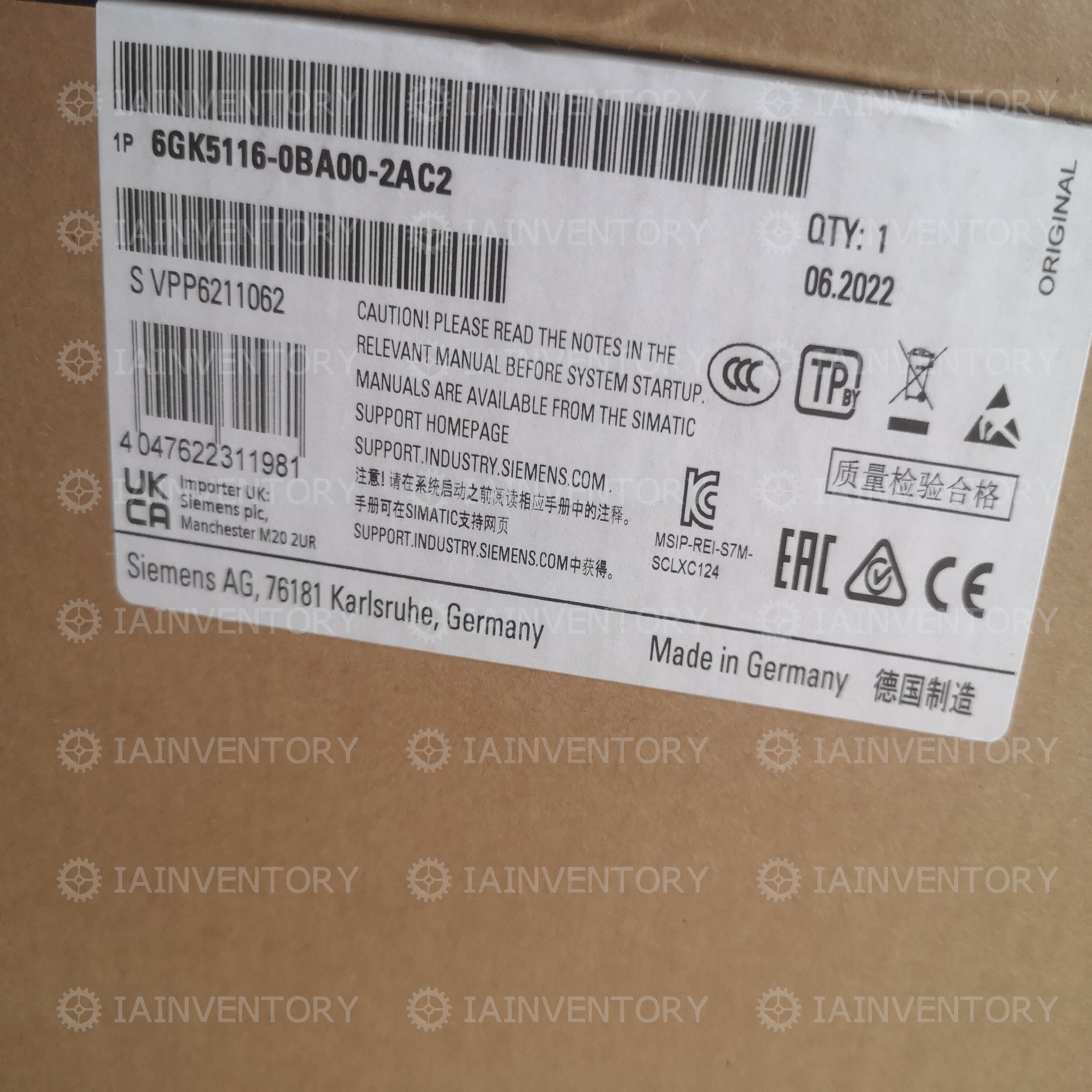 Siemens 6GK5116-0BA00-2AC2 6GK5 116-0BA00-2AC2