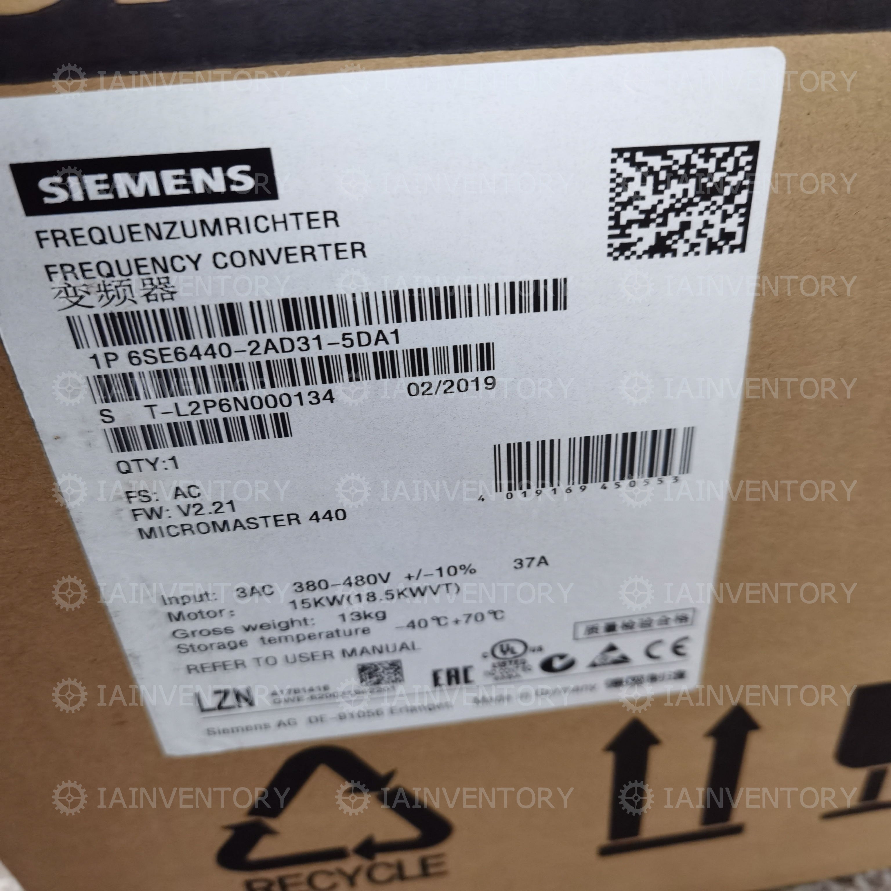 Siemens 6SE6440-2AD31-5DA1