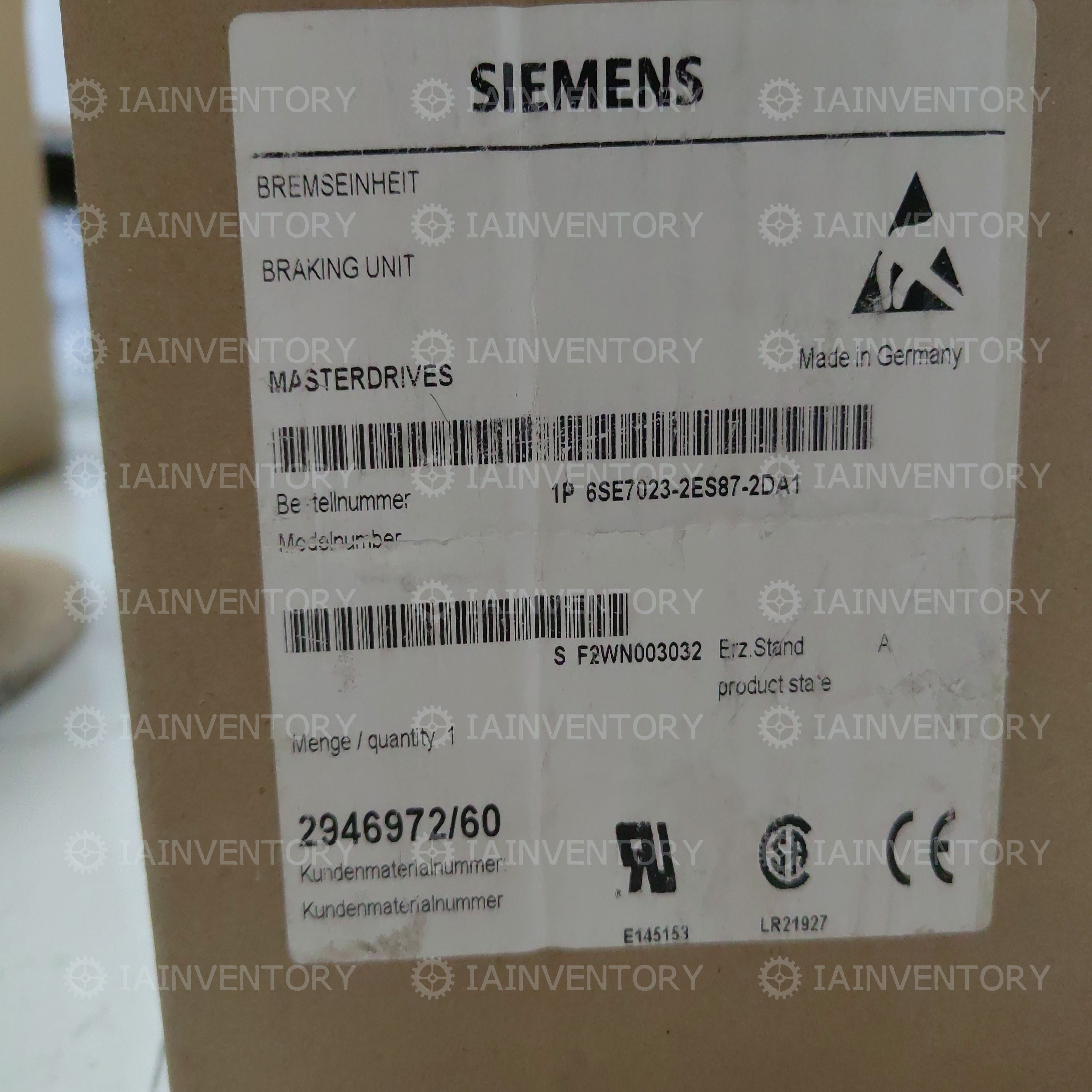 Siemens 6SE7023-2ES87-2DA1 6SE7 023-2ES87-2DA1
