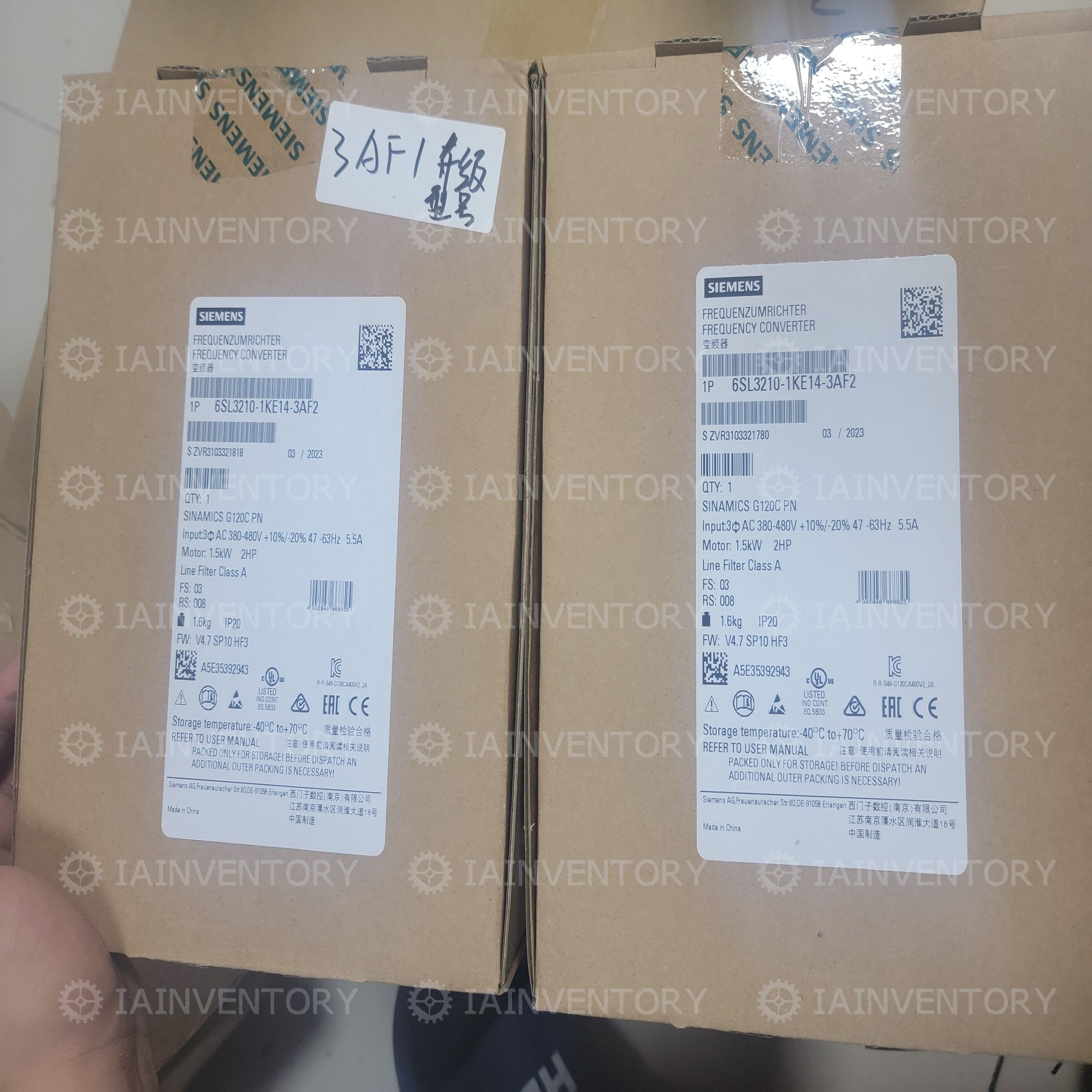 6SL3210-1KE14-3AF1 Siemens Inverter 6SL3210-1KE14-3AF1