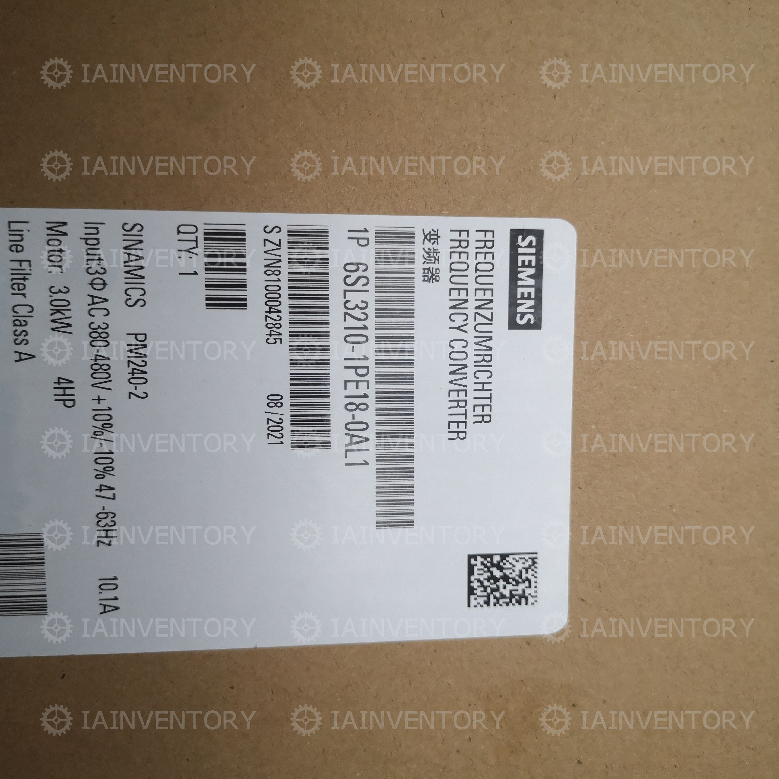 Siemens G120 PM240-2 6SL3210-1PE18-0AL1