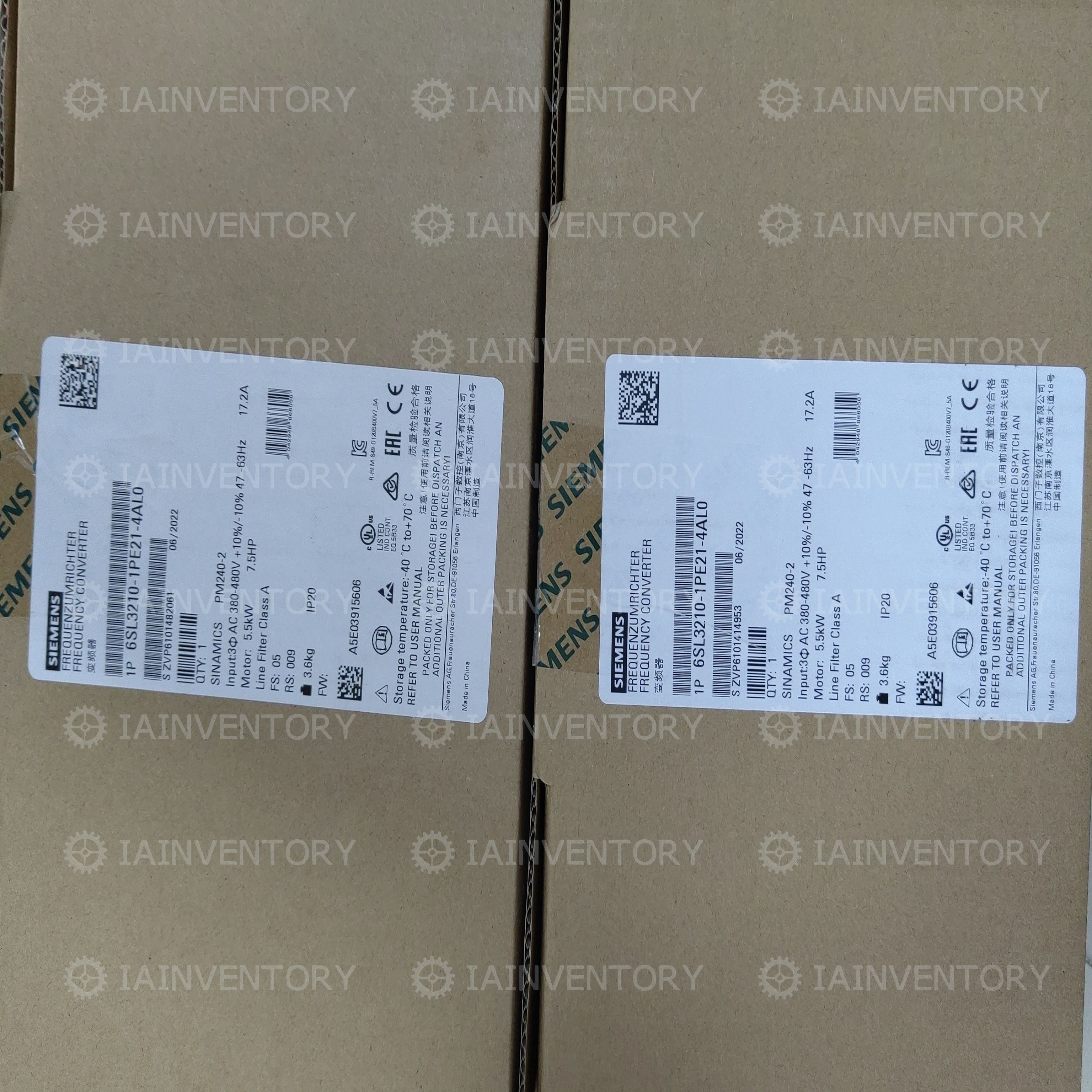 Siemens Power Module PM240-2 5.5KW 6SL3210-1PE21-4AL0 Sealed