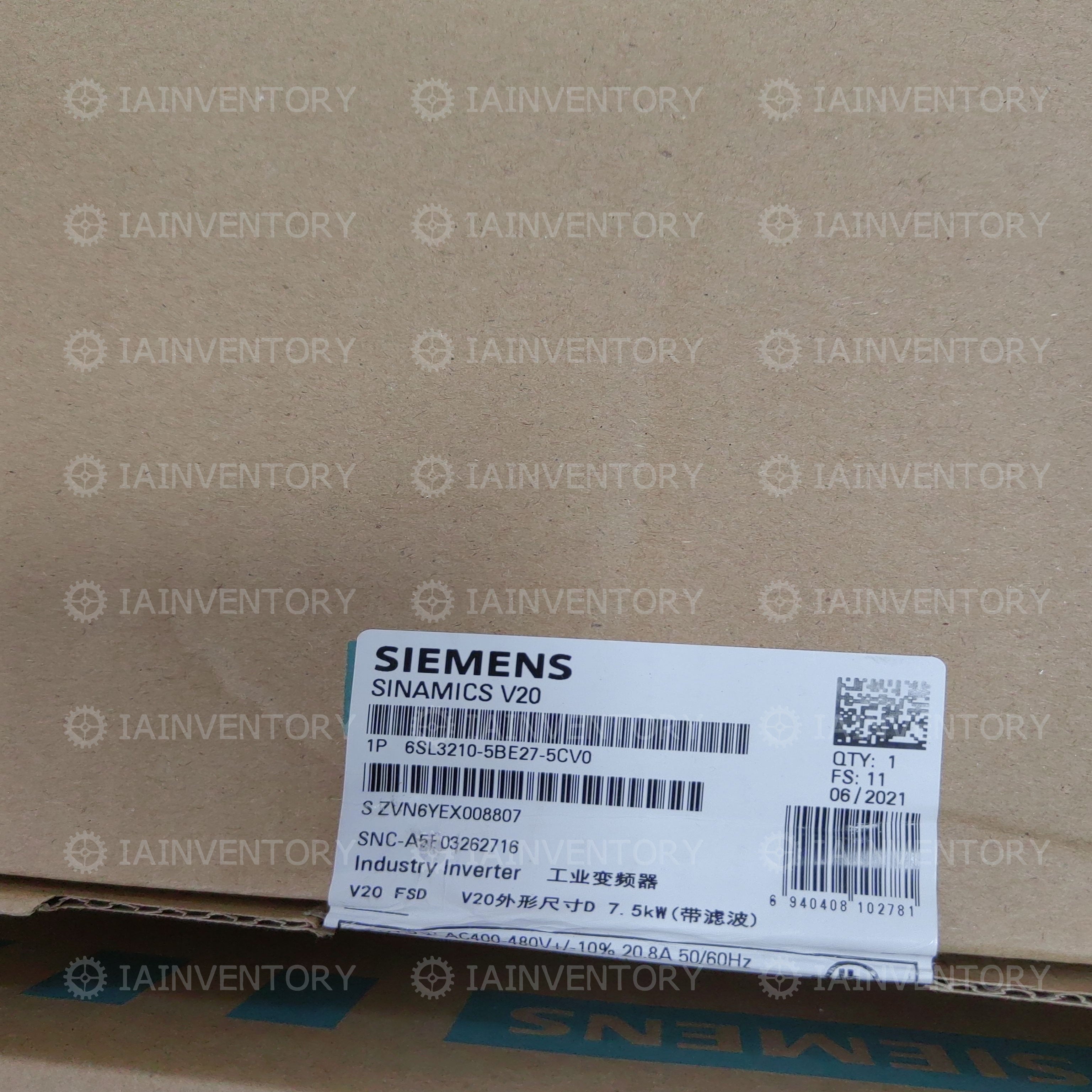 6SL3210-5BE27-5CV0 Siemens
