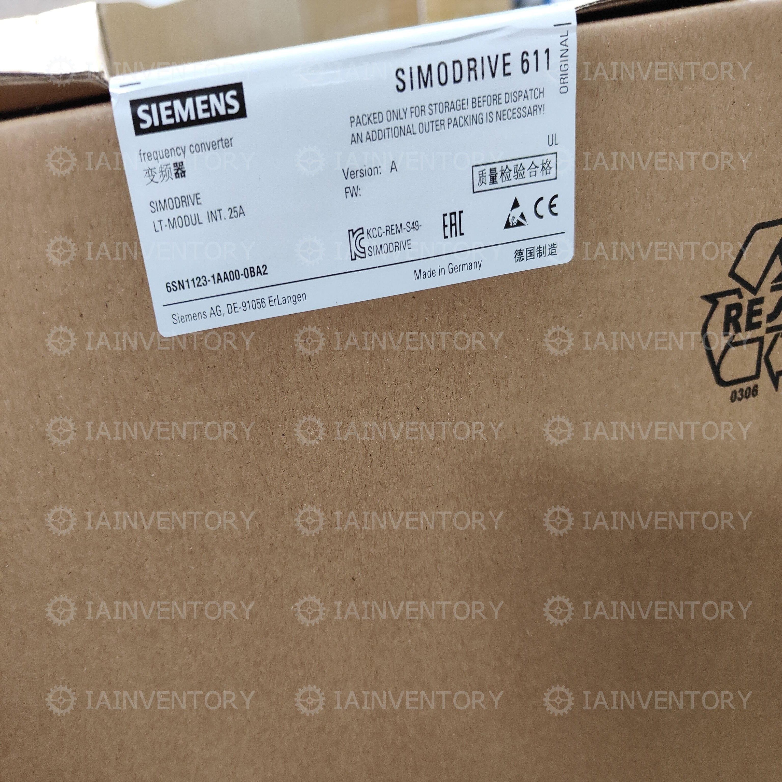 Siemens power module 6SN1123-1AA00-0BA2