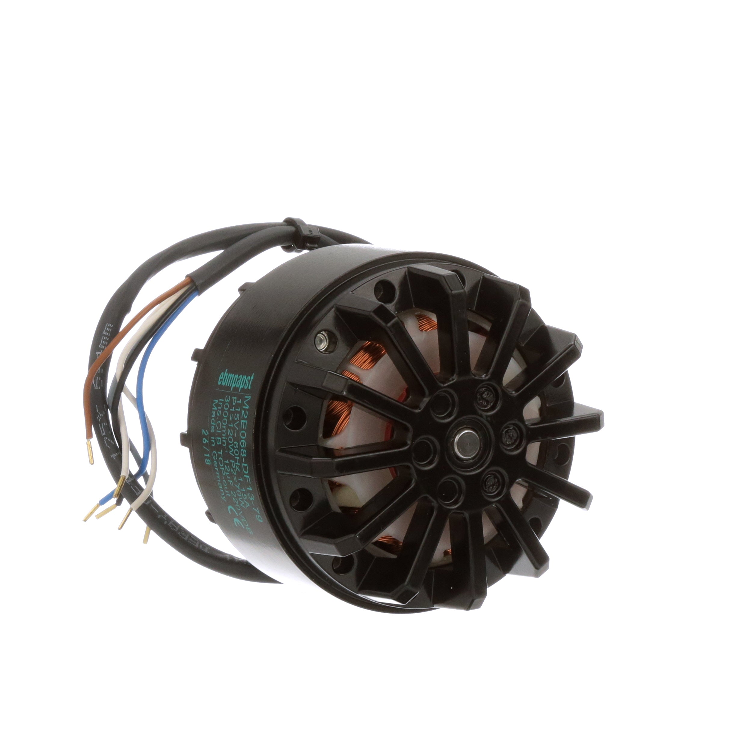 ebm-papst M2E068-DF13-79 Blower, Centrifugal, 115 VAC, 3000 RPM, 160mm, M2E068 Series