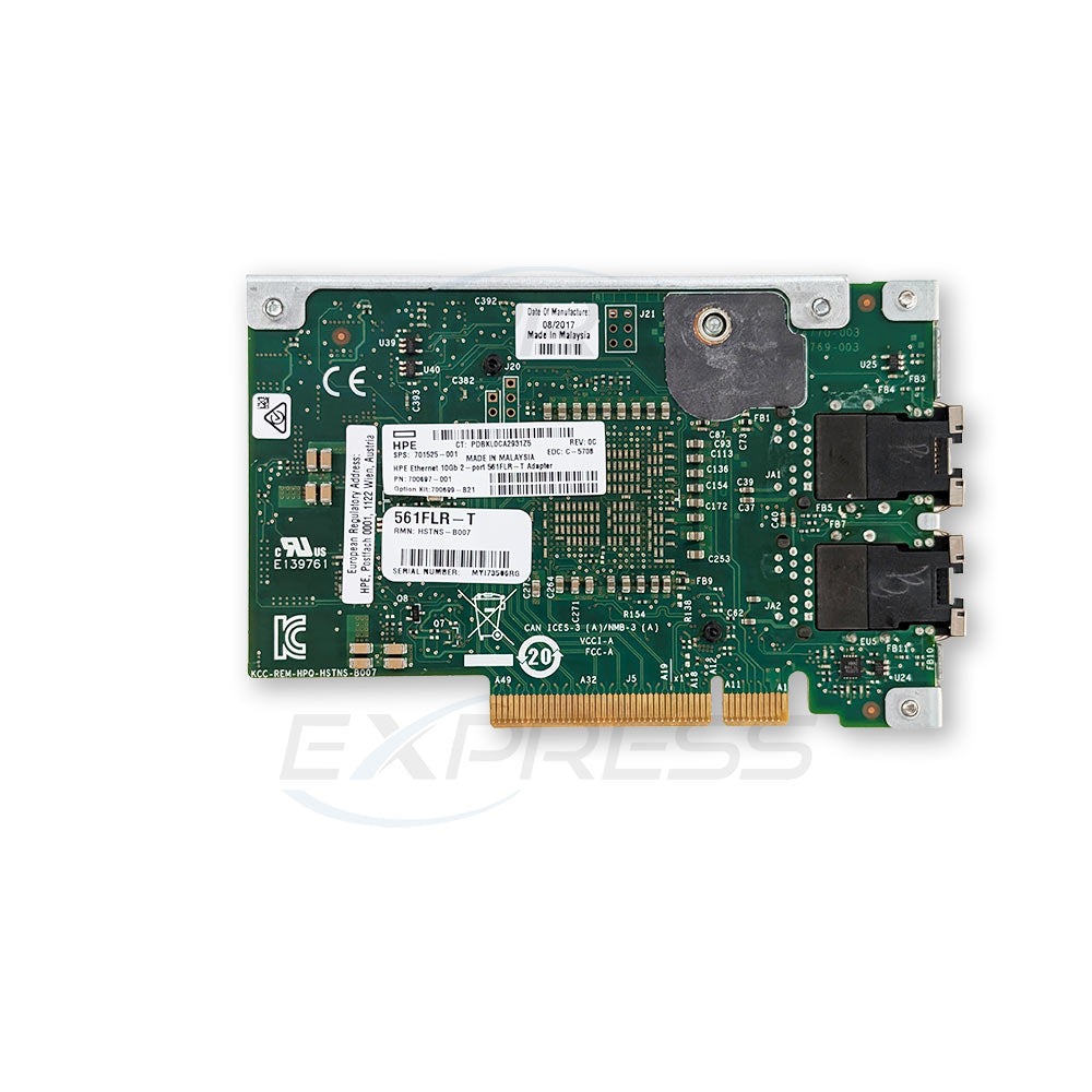 701525-001 - 561FLR-T Dual Port 10GbE RJ45 FlexibleLOM Adapter | Refurbished HPE
