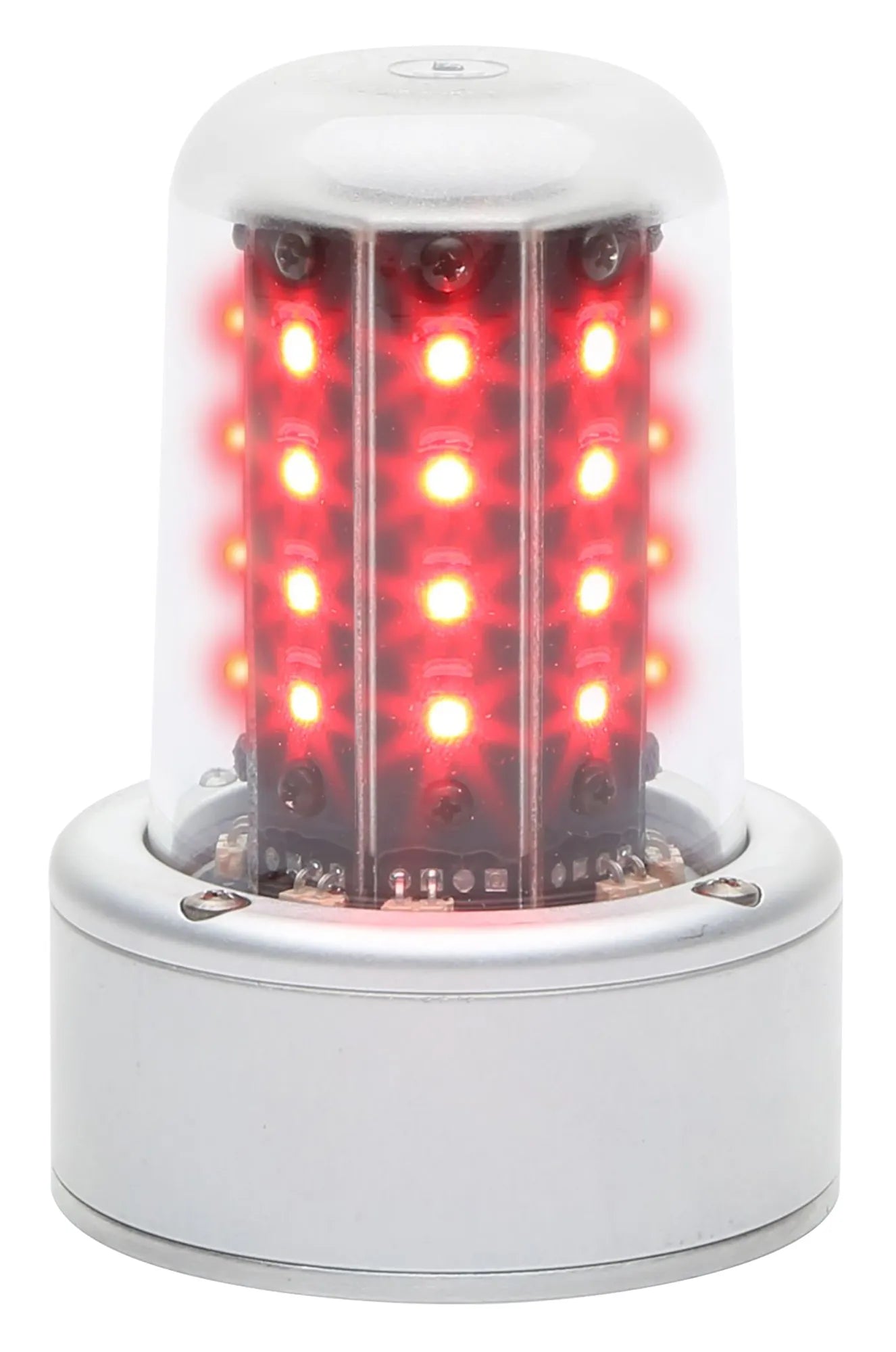 Whelen LED Beacon Red, 28V (5HoleAdapt,FlyingLeads 01-0771080-04