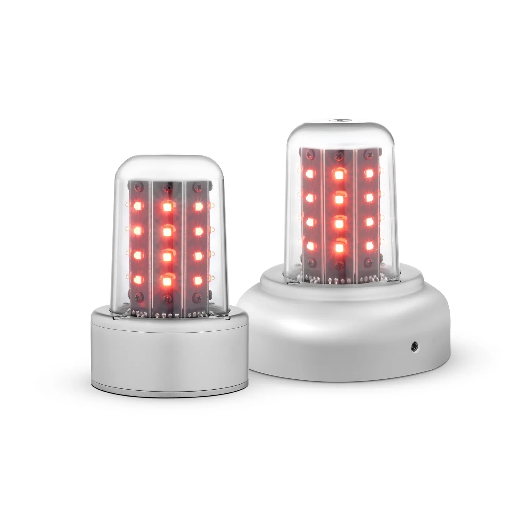 Whelen LED Beacon Red, 28V (3.75""Adapt, FlyingLeads, Lower 01-0771080-15