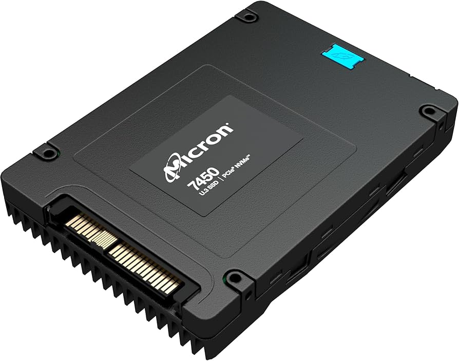 Micron 7450 PRO MTFDKCC15T3TFR 15.36TB 1 DWPD PCIe Gen 4.0 x4 8GB/s 3D TLC U.3 NVMe 2.5in Refurbished