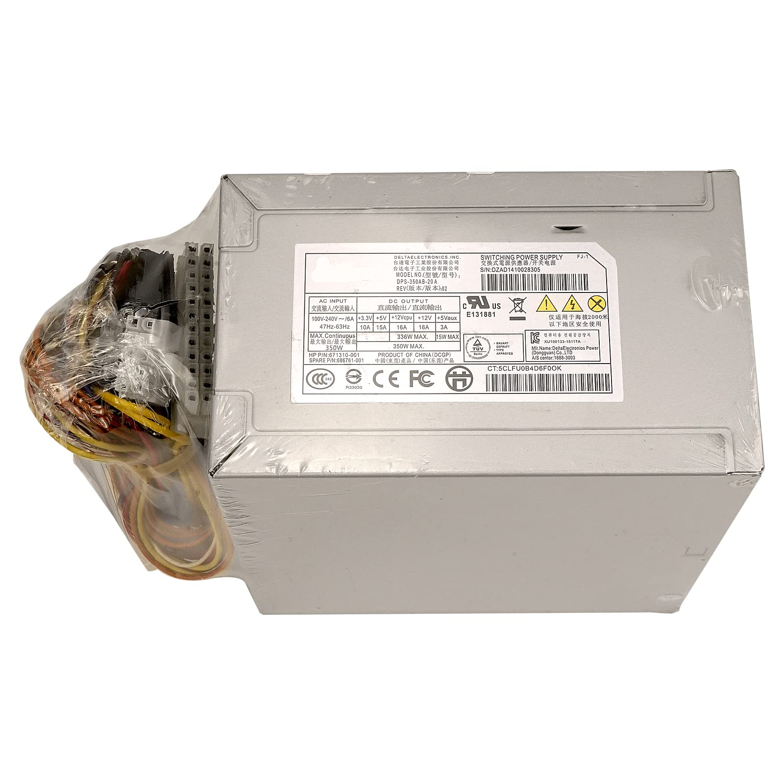 350W Power Supply Replacement for HP ProLiant ML310e G8 DPS-350AB-20A 671310-001