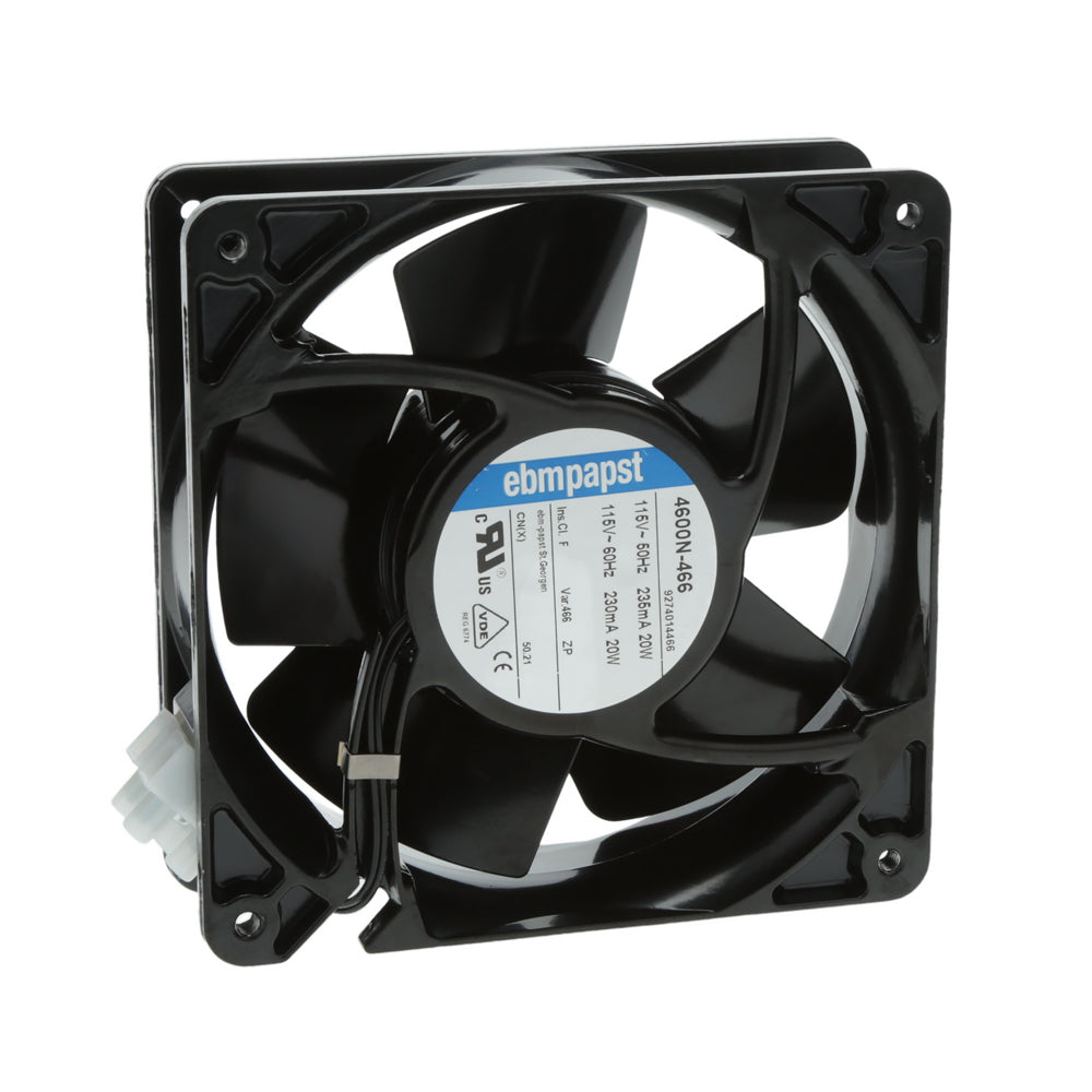 ebm-papst 4600N-466 AC Fan, 115V, 106CFM, 17W, 60Hz, 50dB(A), Sleeve Bearing, Metal, 119x119x38mm
