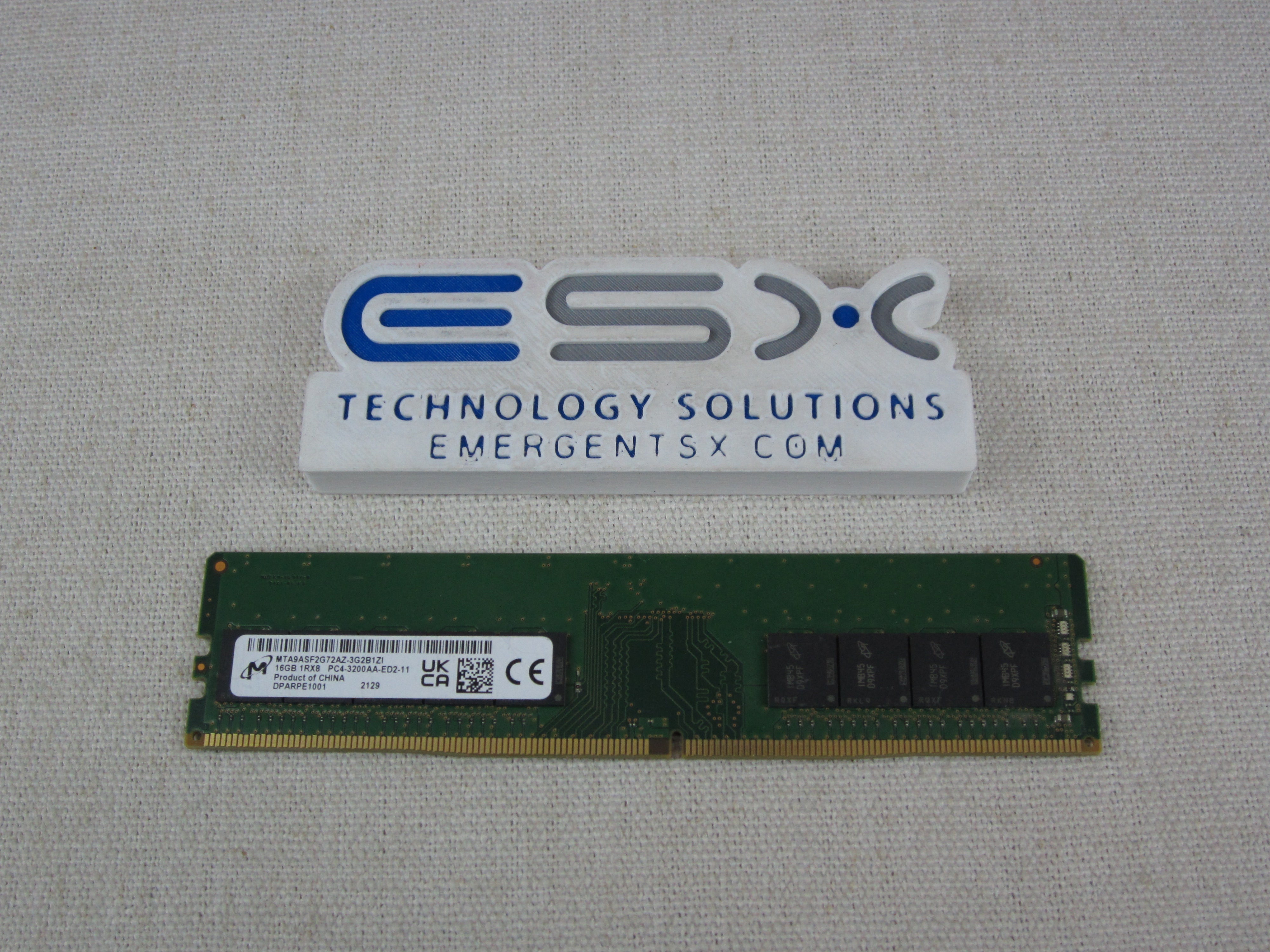 Micron MTA9ASF2G72AZ-3G2 16GB 1Rx8 PC4-3200AA DDR4 ECC UDIMM