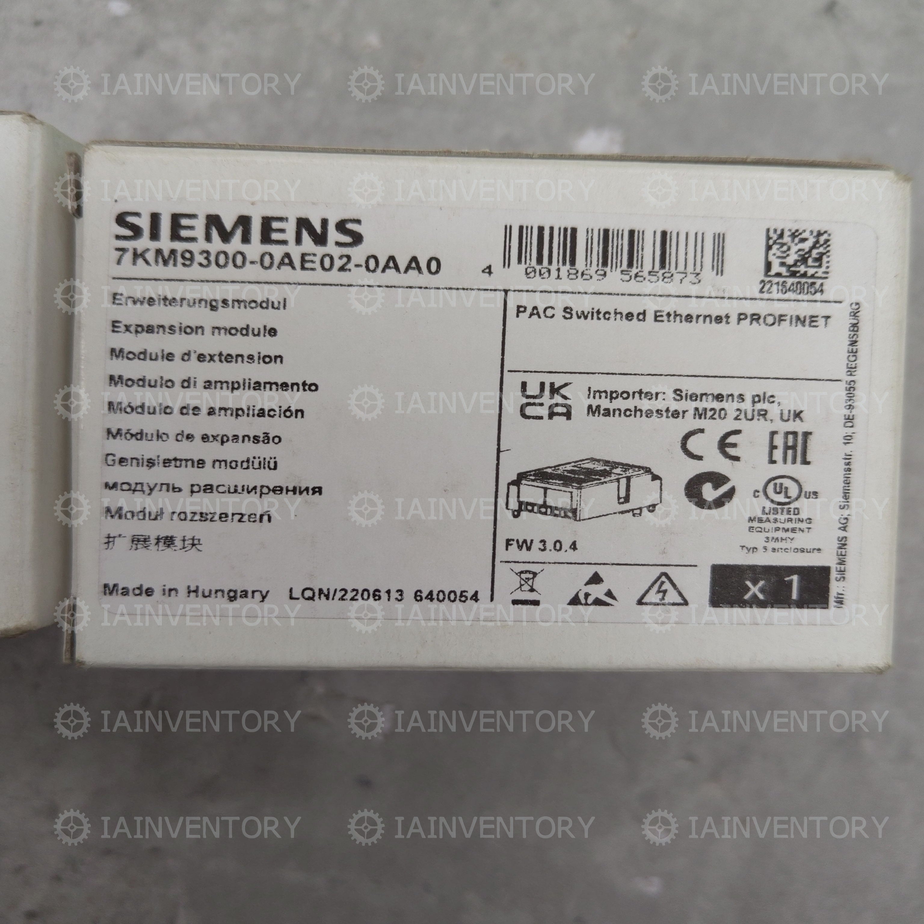 Siemens 7KM9300-0AE02-0AA0 Expansion Module 7KM9 300-0AE02-0AA0
