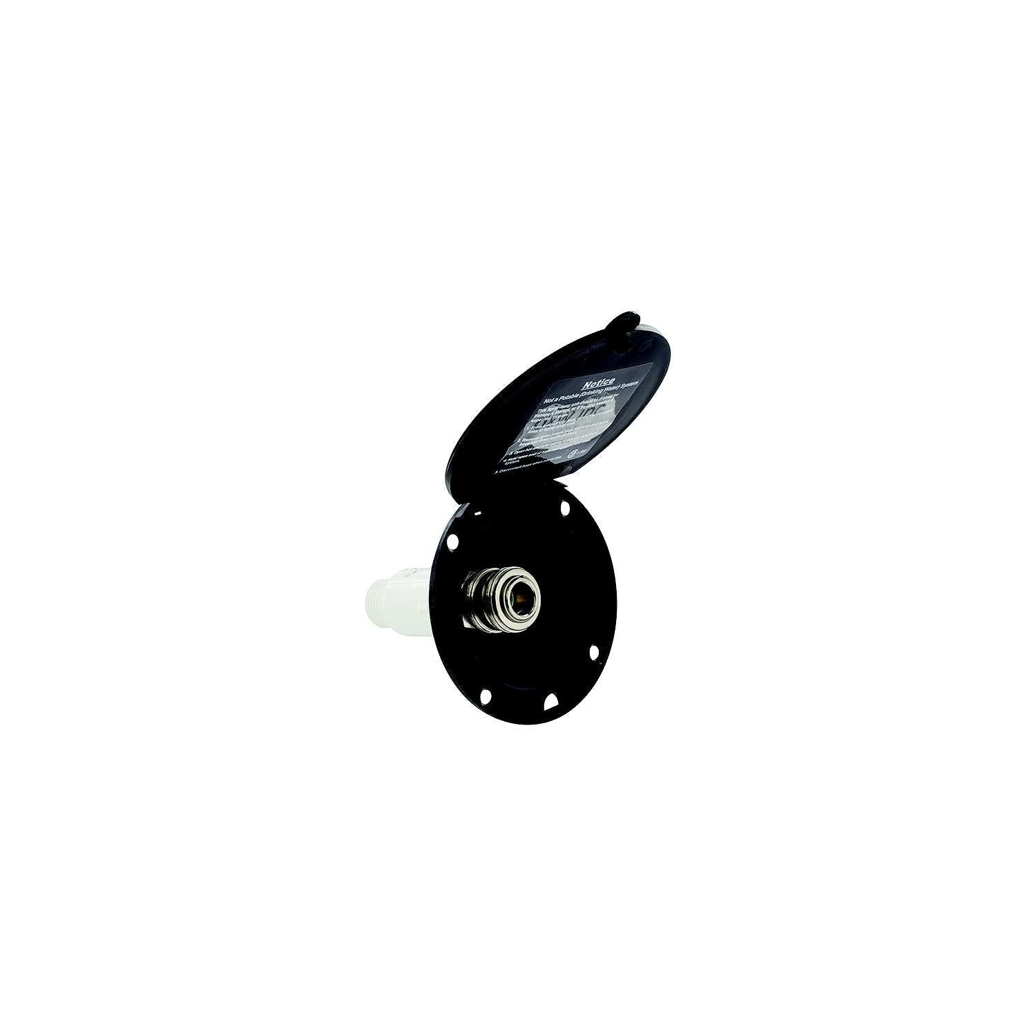 Valterra PF147006 Spray-Away Quick Connect Port, Black