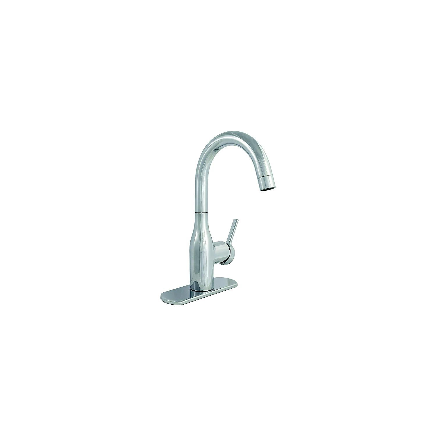 Valterra PF231310 8" Premium Power Boost Single Handle Pull Down Kitchen Faucet, Brushed Nickel