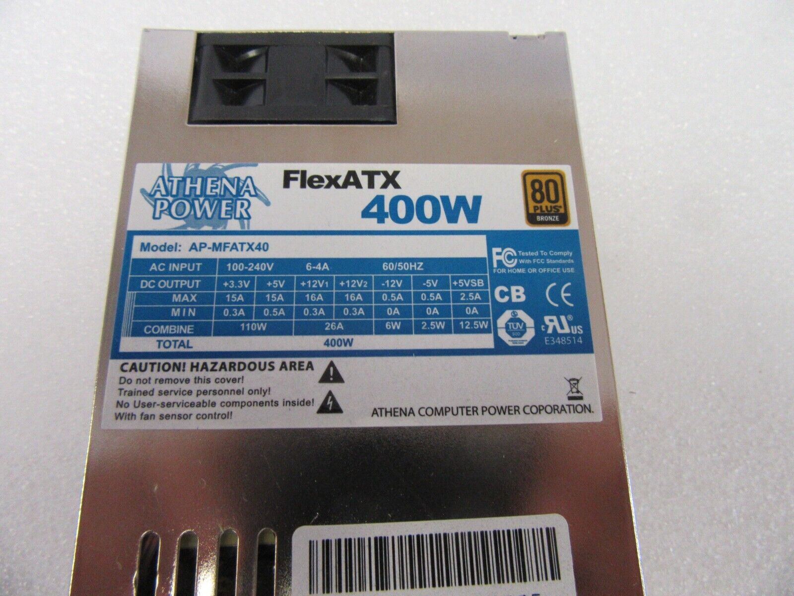 Athena Power AP-MFATX40 400W PSU - Side View | Alo Tech Solutions