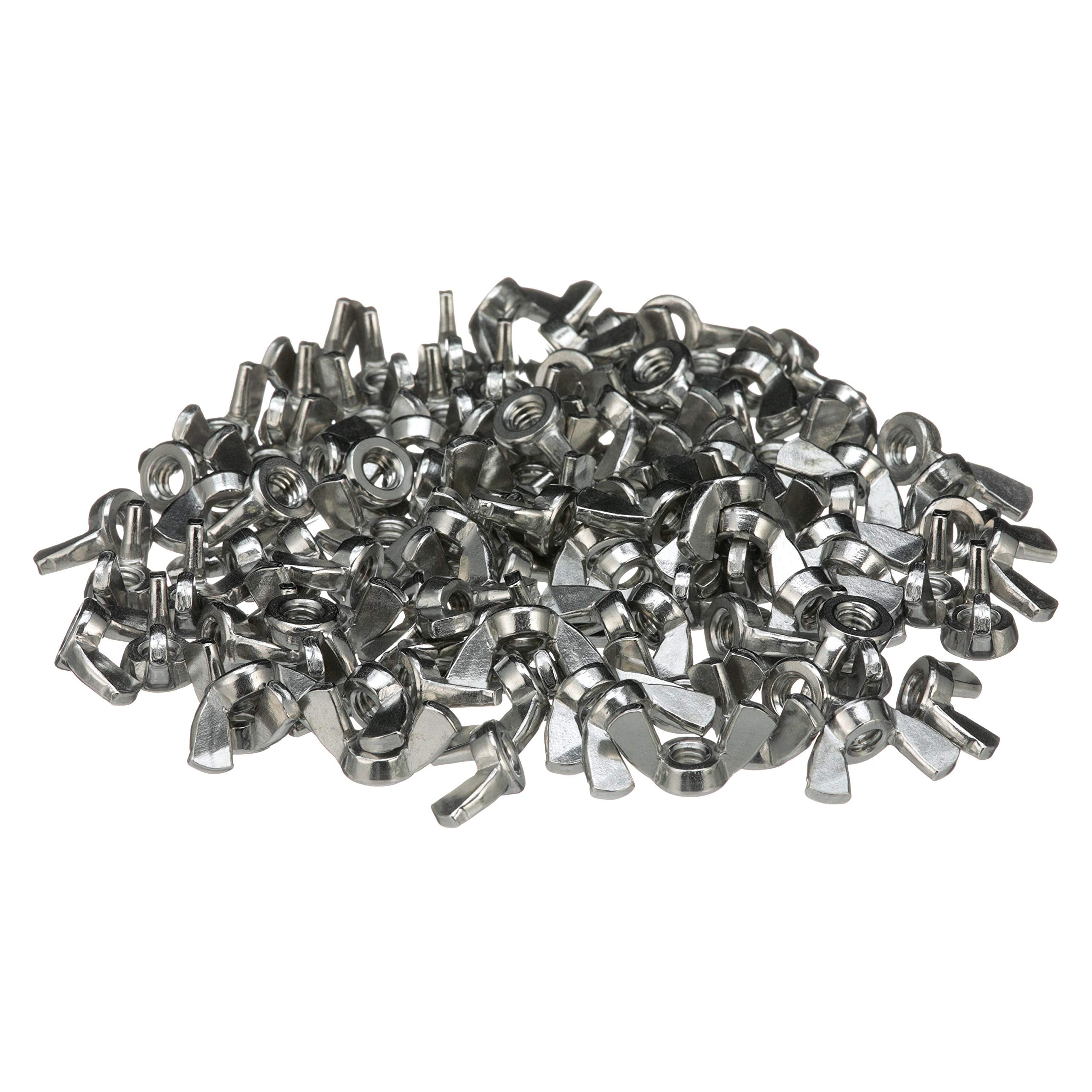 Seachoice SC1372 18-8 Stainless Steel Wing Nuts, 1/4-20 Size, Pack of 100