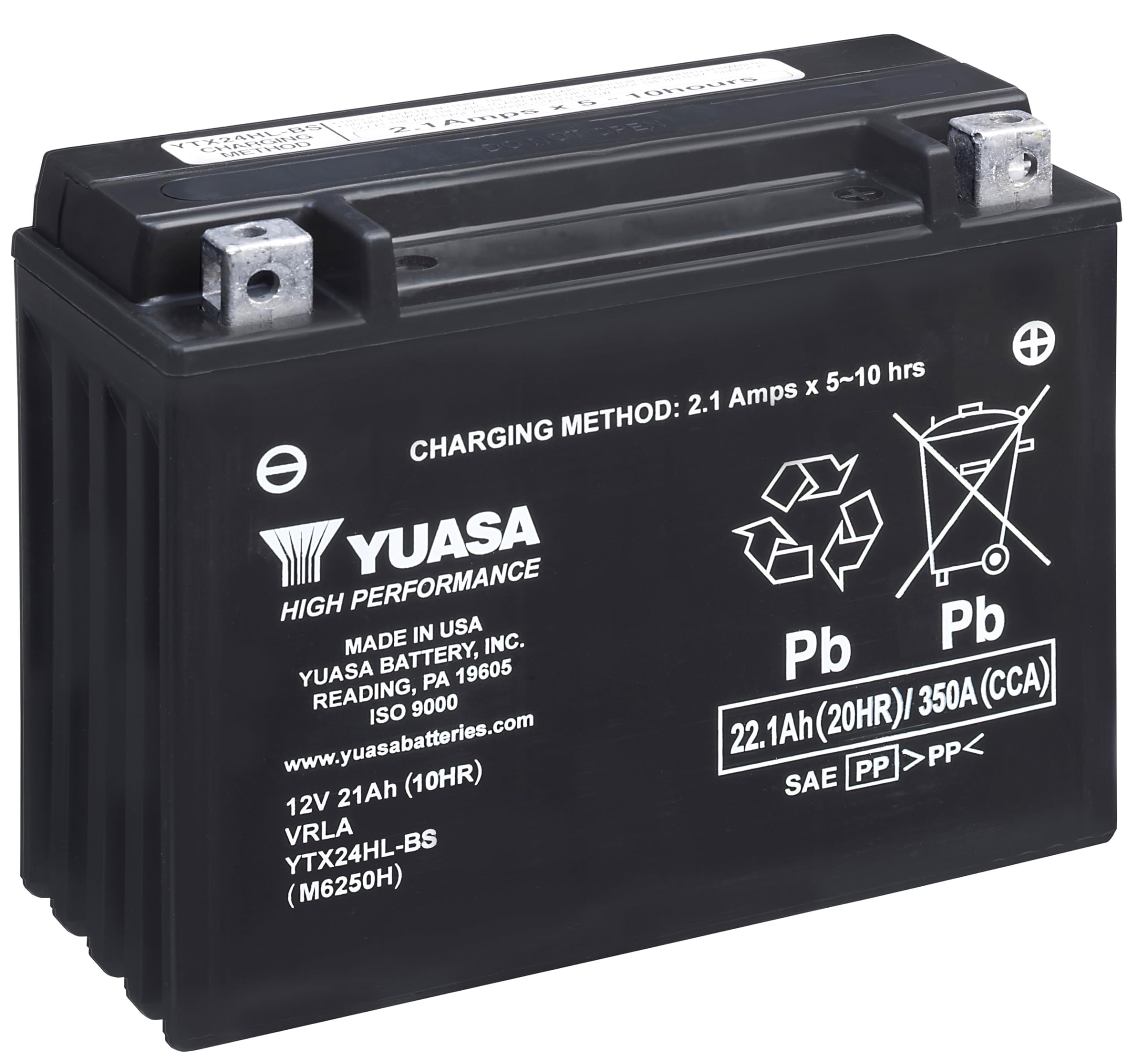 Yuasa Battery Inc. YUAM6250H Yuasa High Performance, Maintenance Free Battery Fresh Pack