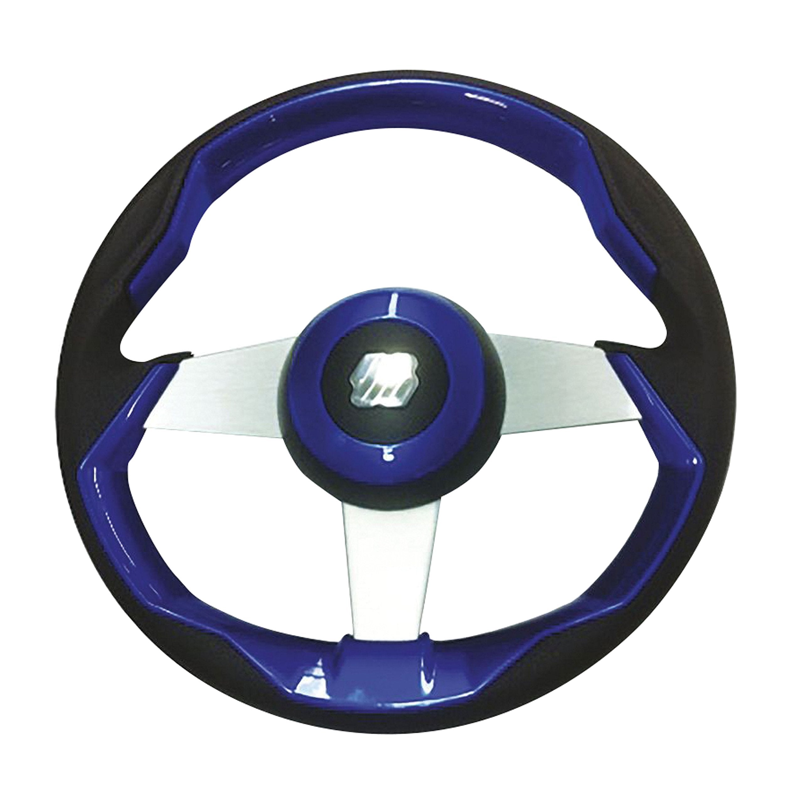 Uflex GRIMANI BL/S Uflex Steering Wheel, Blue w/Silver Spokes