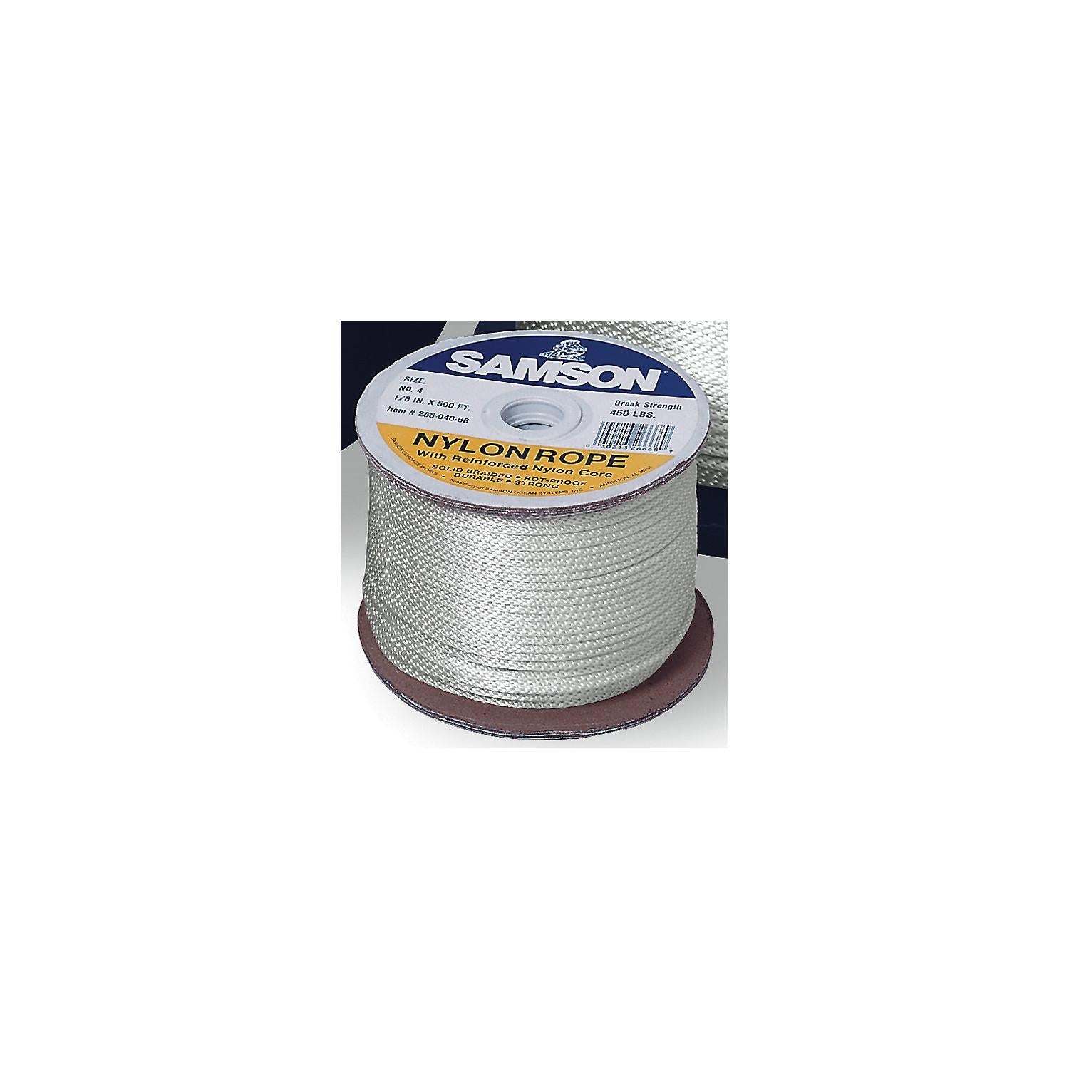 Samson Rope 019 016 005 030 Solid Braid Nylon 1/4 X 500'