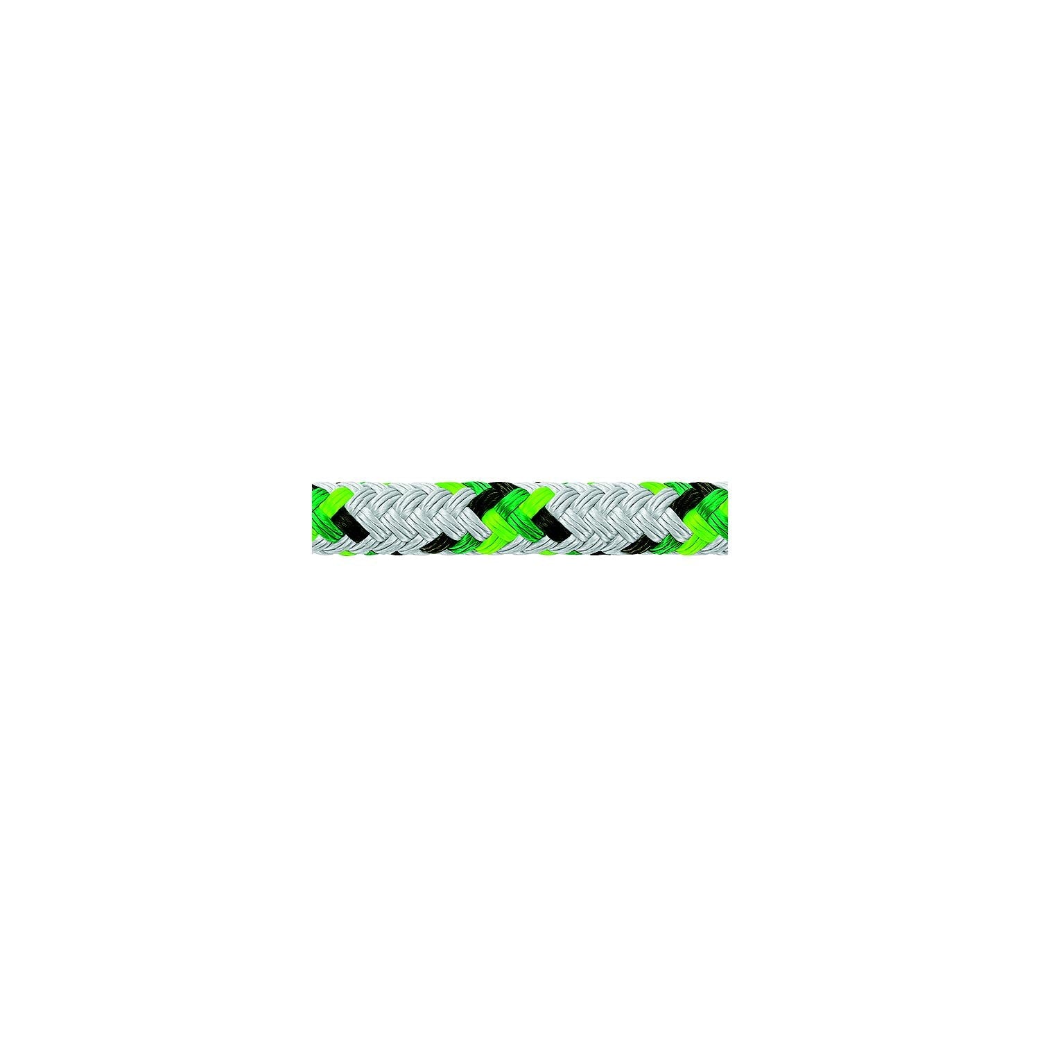 Samson Rope 4.35021E+11 Samson Rope 435020505030 Samson 435020505030 XLS3 Yacht, Braid, 5/16" (8mm) x 500', White w/Green Tracer