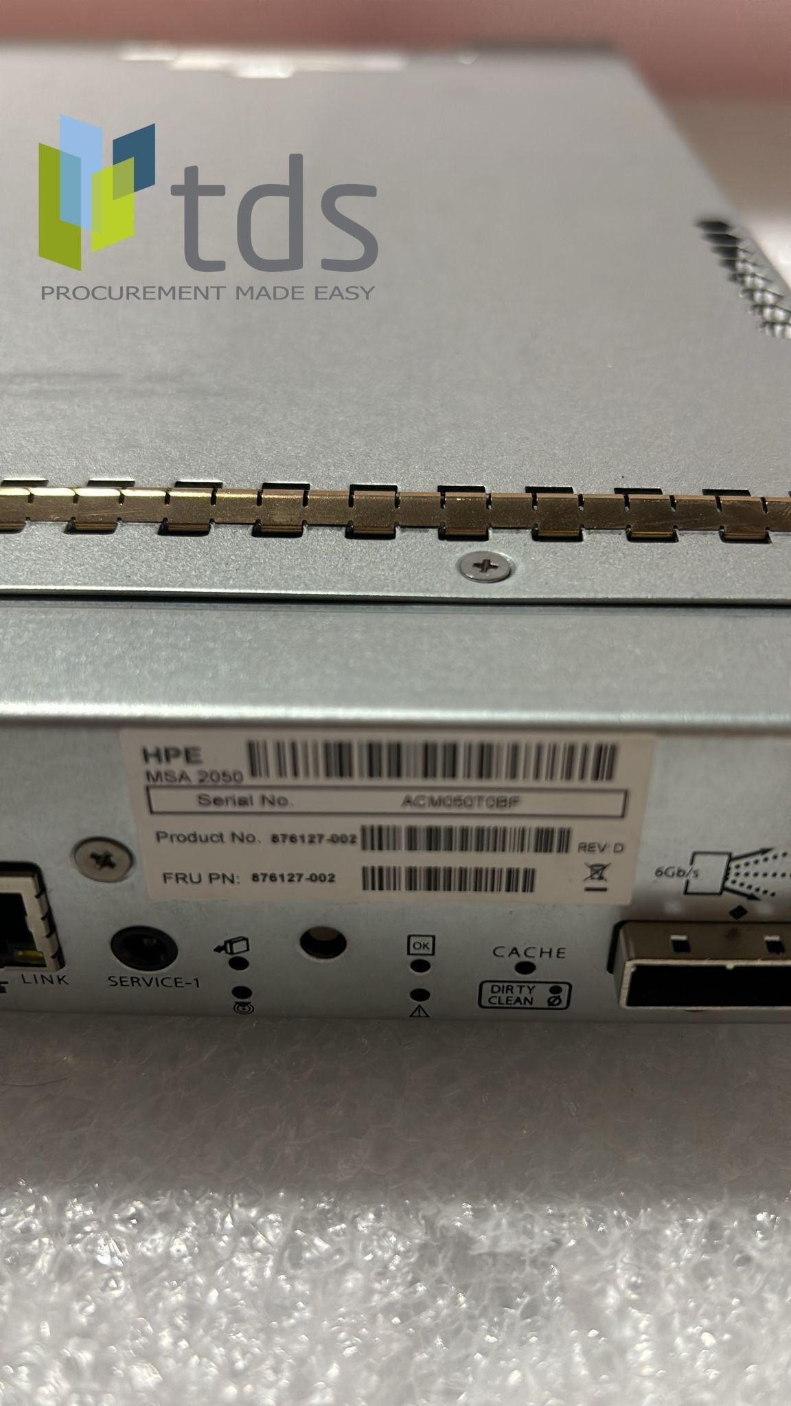 HPE 876127-002 MSA 2050 Controller - Label | Alo Tech Solutions