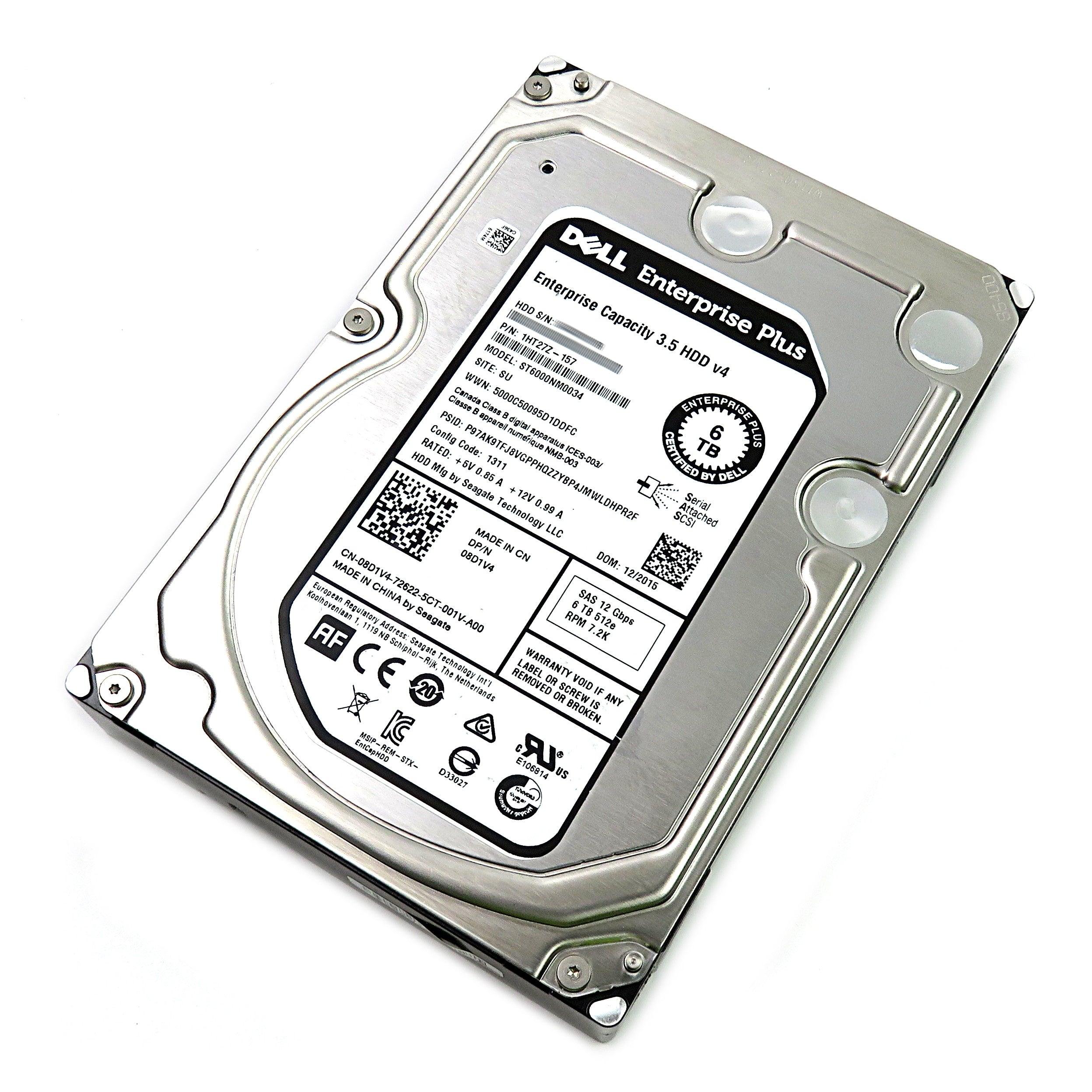 Dell 6TB SAS 7.2k 3.5" 12G 512e Hard Drive 8D1V4