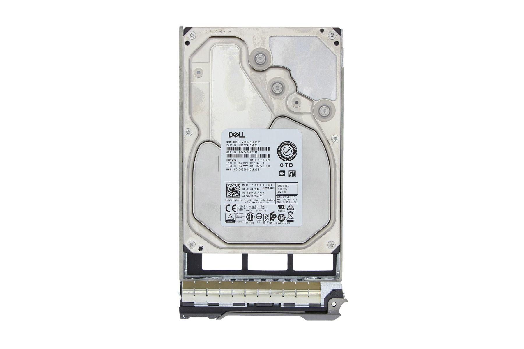 Dell 8TB SATA 7.2k 3.5" 6G 512e Hard Drive 9X09C