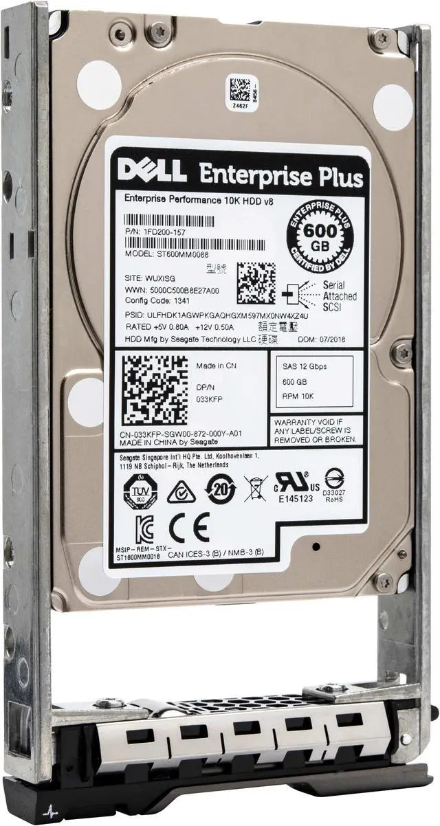 Alt view image 2 of 4 - Dell 600GB 10K RPM SAS 12Gbps 512n 2.5" 13G Hot-plug Hard Drive