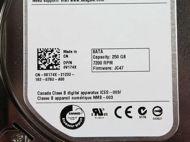 IB-168SK-B Trayless Rack SATA HDD Seagate ST3250312AS 250GB 7.2K 3.5" 6G